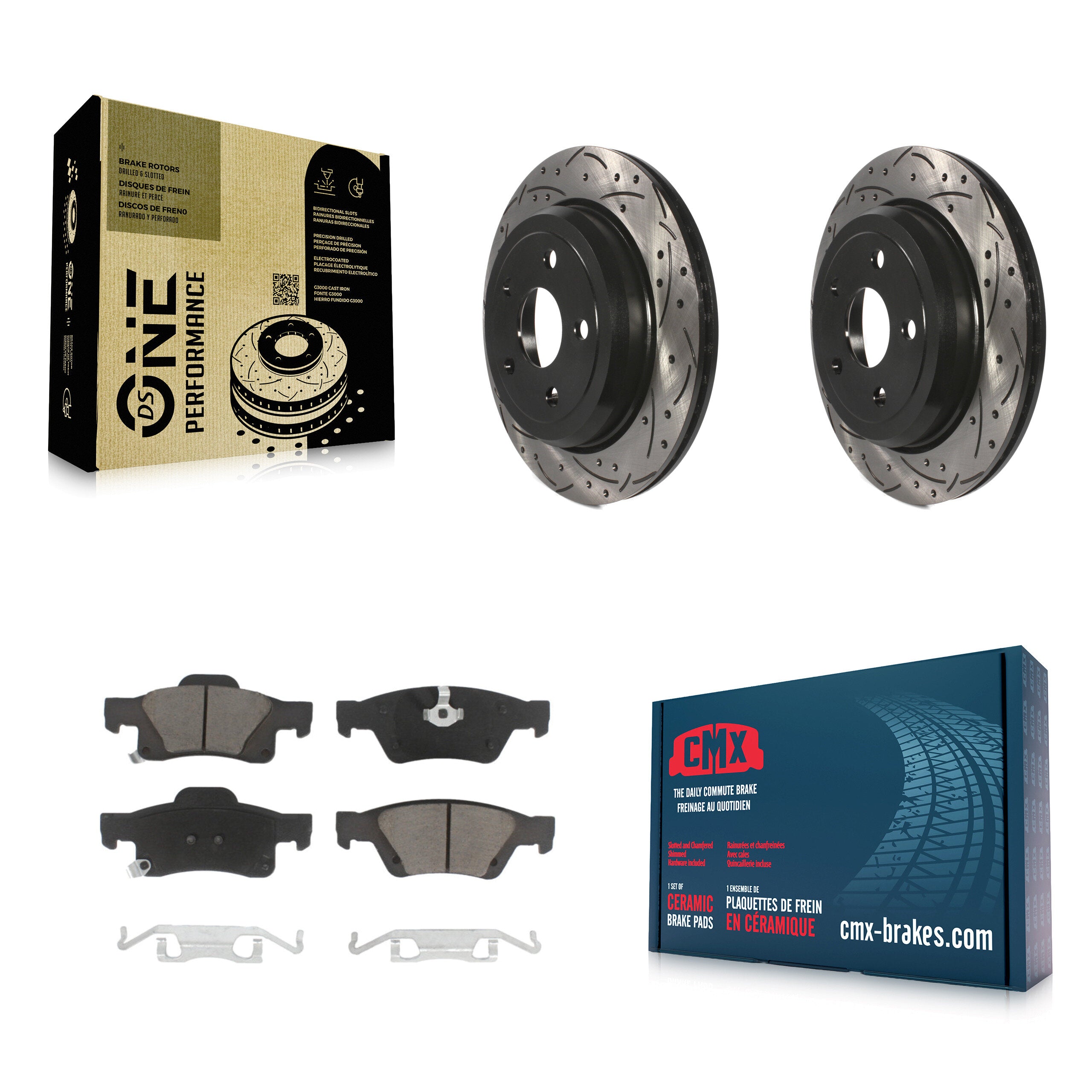 Transit Auto KDC-100743 Disc Brake Kit for 2011-2022 Jeep Grand Cherokee WK, Dodge Durango, Jeep Grand Cherokee - Rear product image