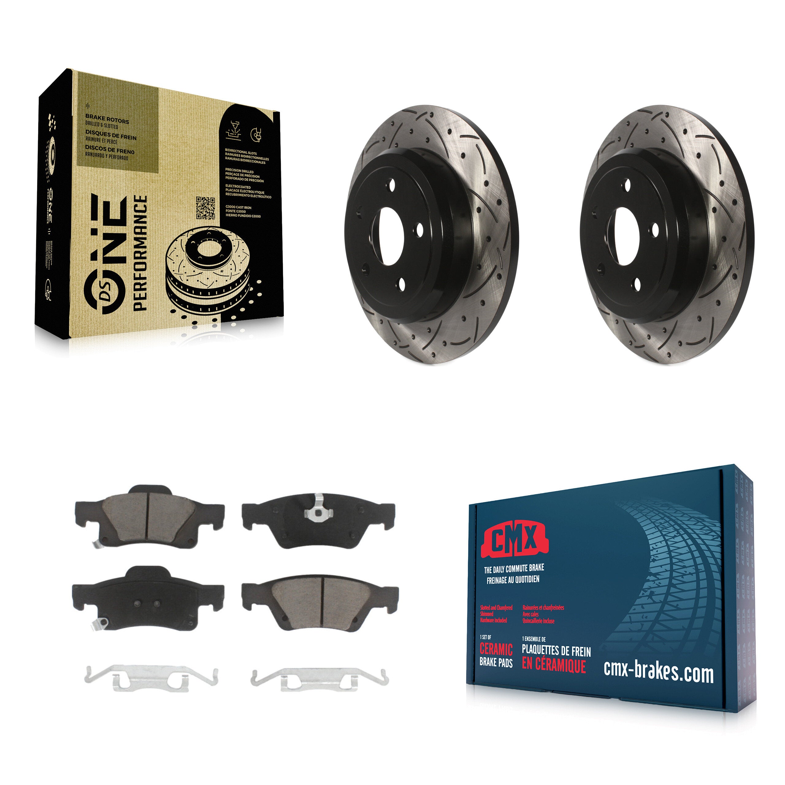 Transit Auto KDC-100744 Disc Brake Kit for 2011-2017 Dodge Durango, Jeep Grand Cherokee - Rear product image