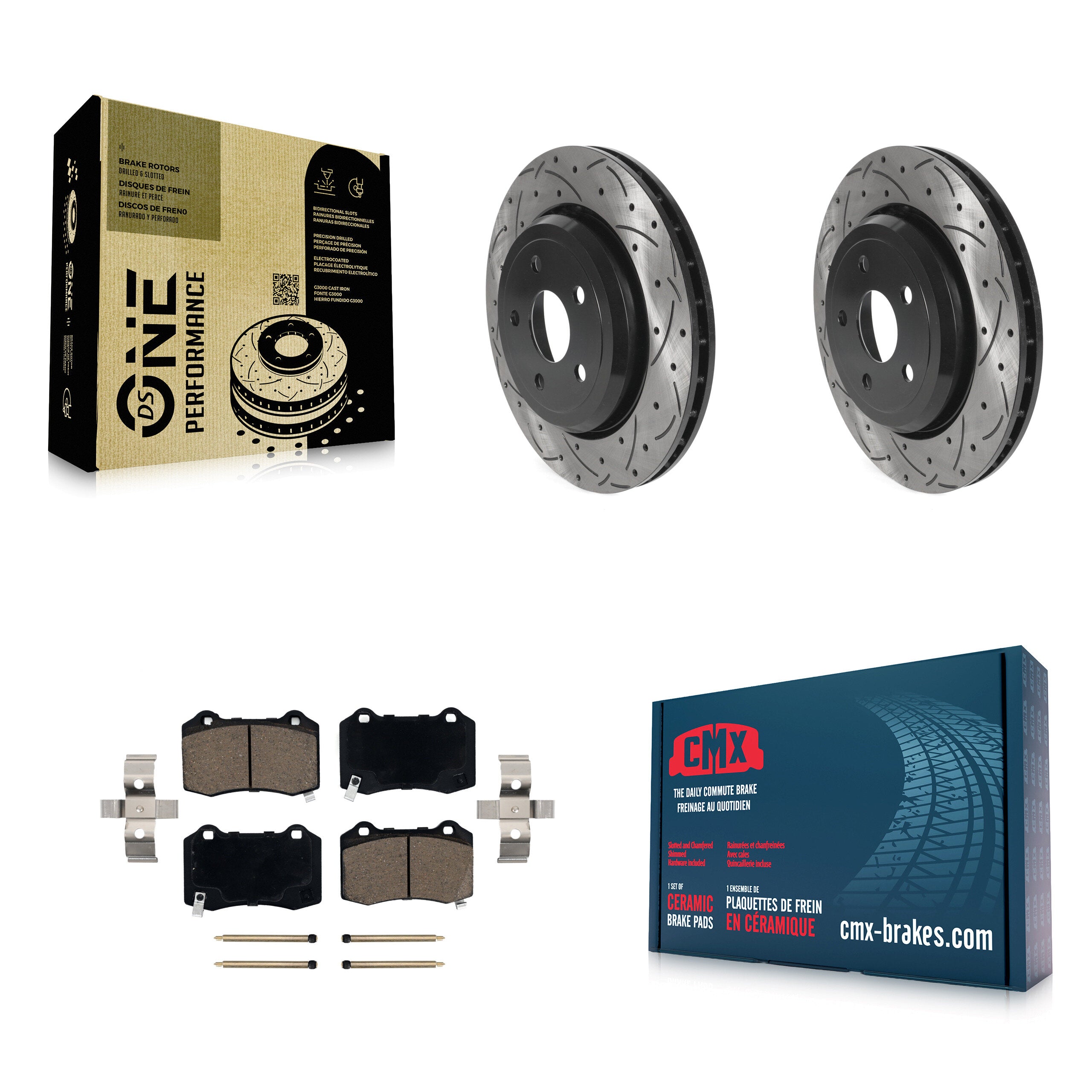 Transit Auto KDC-100745 Disc Brake Kit for 2012-2022 Dodge Durango, Jeep Grand Cherokee - Rear product image