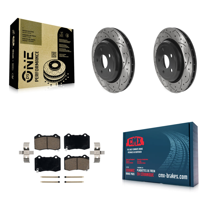 Transit Auto KDC-100745 Disc Brake Kit for 2012-2022 Dodge Durango, Jeep Grand Cherokee - Rear product image