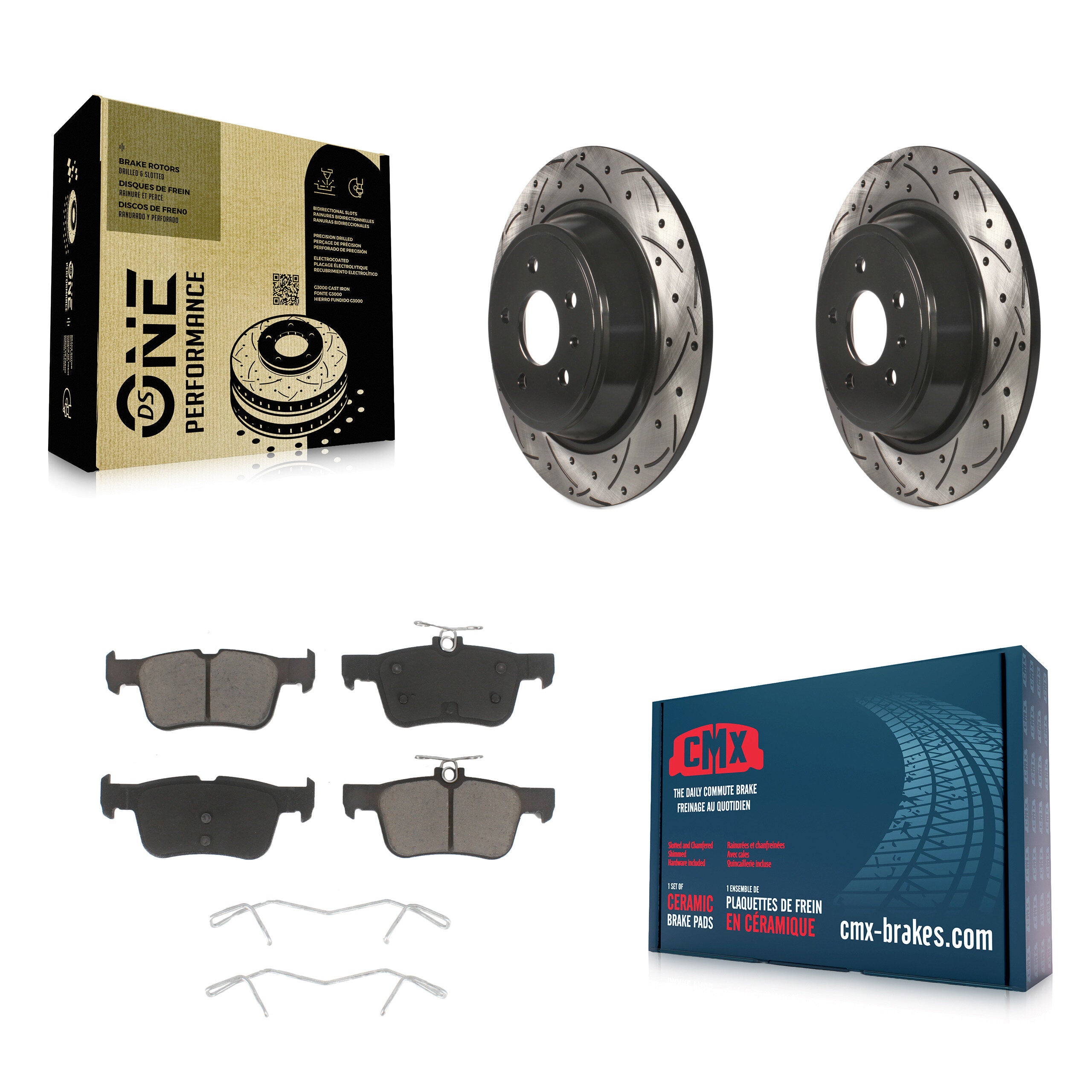 Transit Auto KDC-100748 Disc Brake Kit for 2013-2020 Ford Fusion, Ford Escape, Lincoln Continental & more - Rear product image