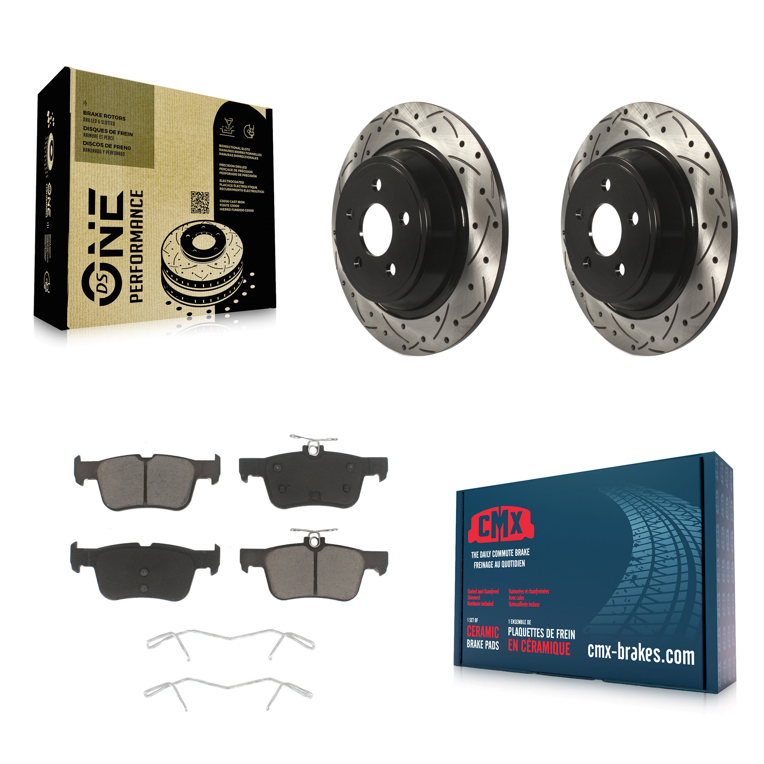 Transit Auto KDC-100749 Disc Brake Kit for 2015-2023 Ford Edge, Ford SSV Plug-In Hybrid, Lincoln Nautilus & more - Rear product image