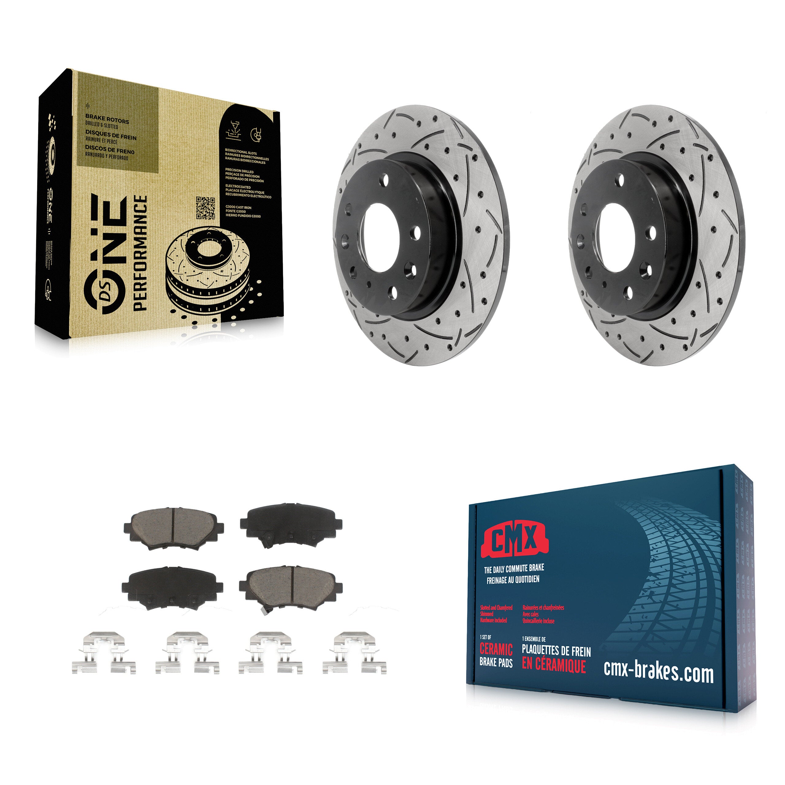 Transit Auto KDC-100753 Disc Brake Kit for 2014-2018 Mazda 3, Mazda 3 Sport - Rear product image