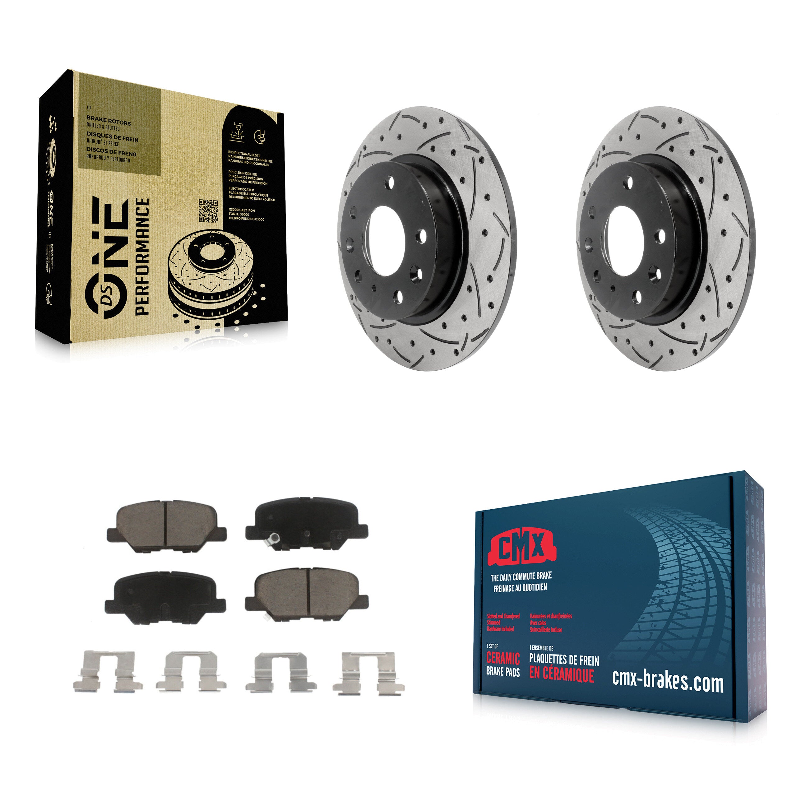 Transit Auto KDC-100755 Disc Brake Kit for 2014-2018 Mazda 3, Mazda 3 Sport - Rear product image