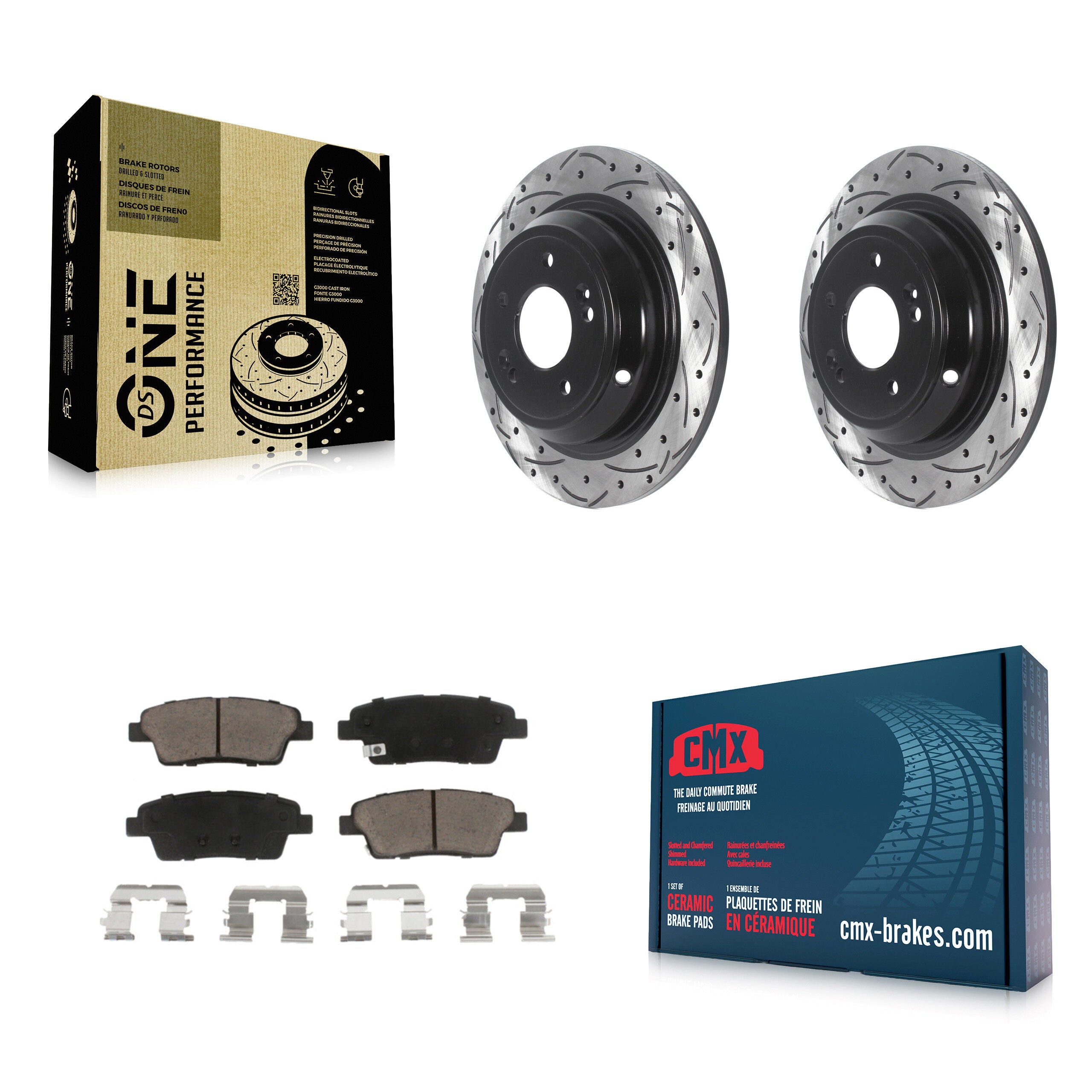 Transit Auto KDC-100757 Disc Brake Kit for 2010-2017 Genesis G80, Kia K900, Hyundai Genesis - Rear product image