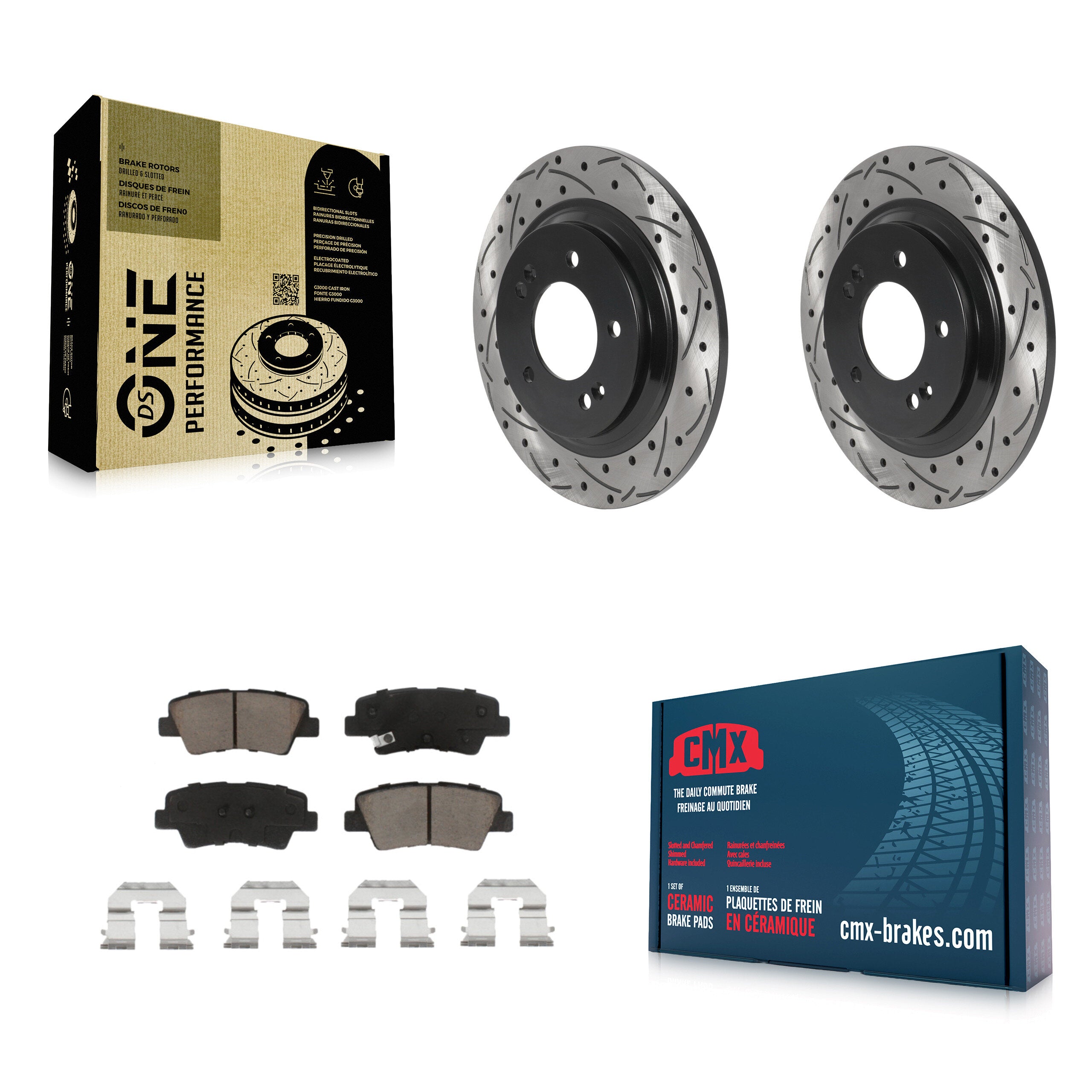 Transit Auto KDC-100761 Disc Brake Kit for 2013-2016 Kia Optima, Kia Soul EV, Hyundai Sonata & more - Rear product image