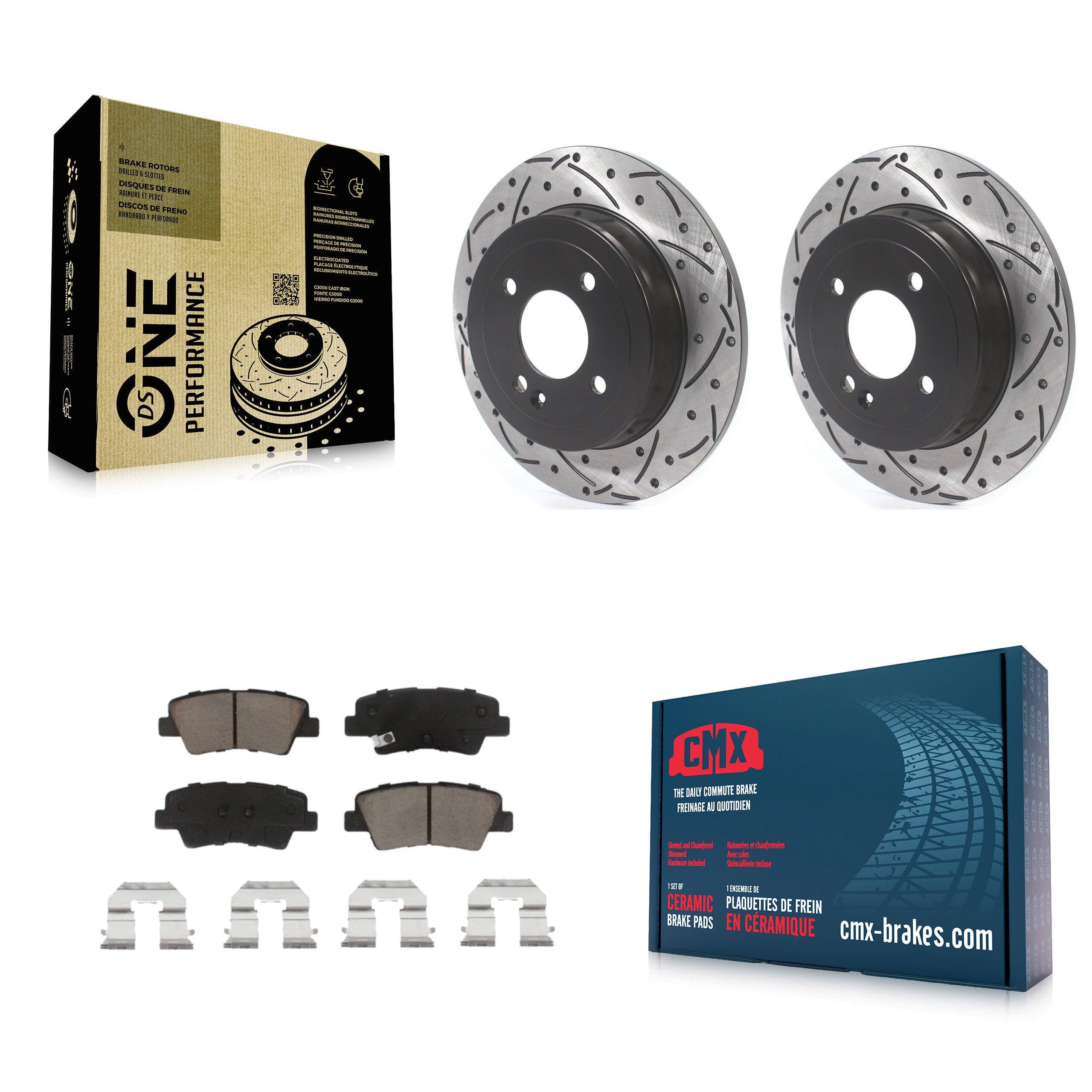 Transit Auto KDC-100763 Disc Brake Kit for 2012-2018 Kia Rio, Hyundai Accent - Rear product image