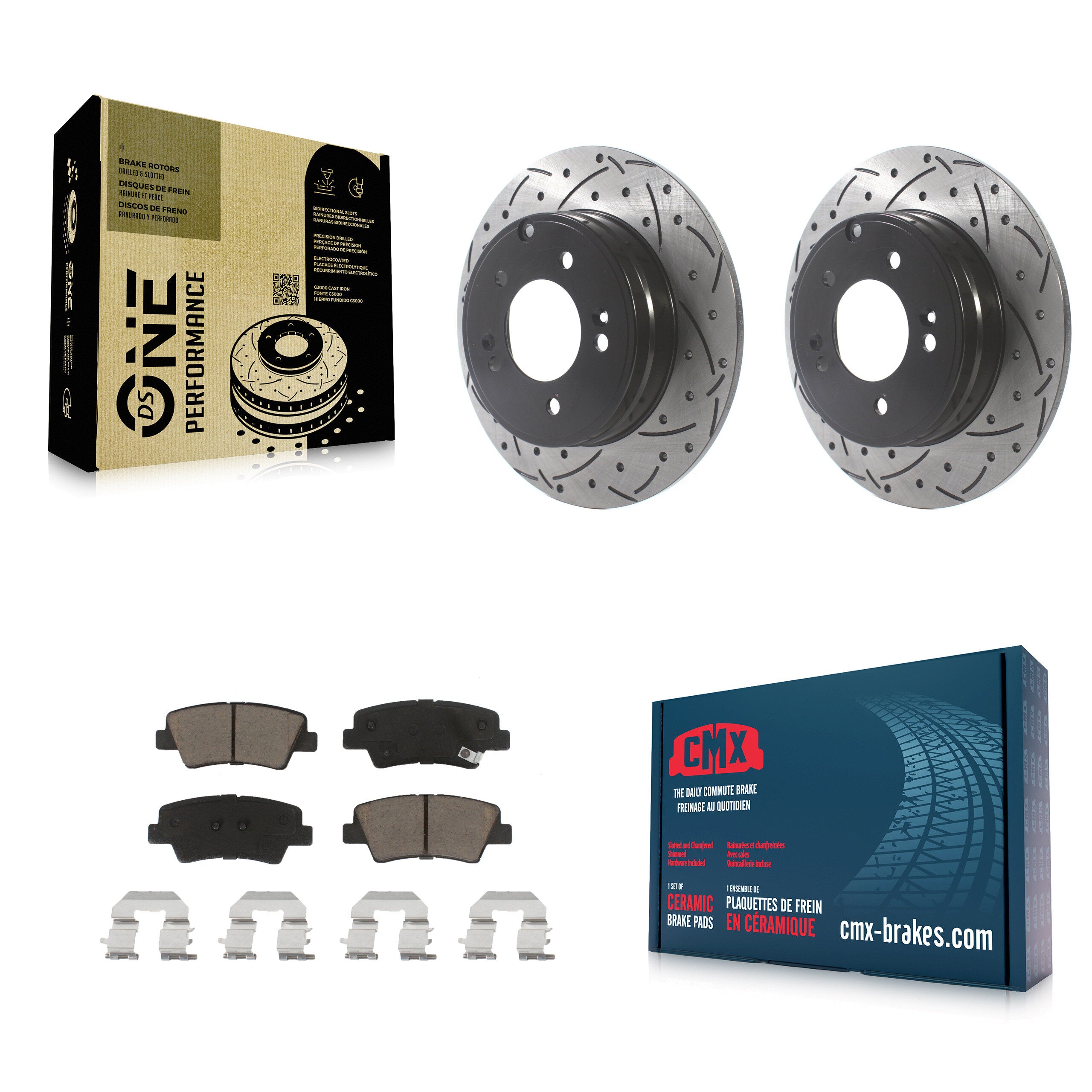 Transit Auto KDC-100765 Disc Brake Kit for 2008-2017 Hyundai Azera, Kia Optima, Hyundai Sonata - Rear product image
