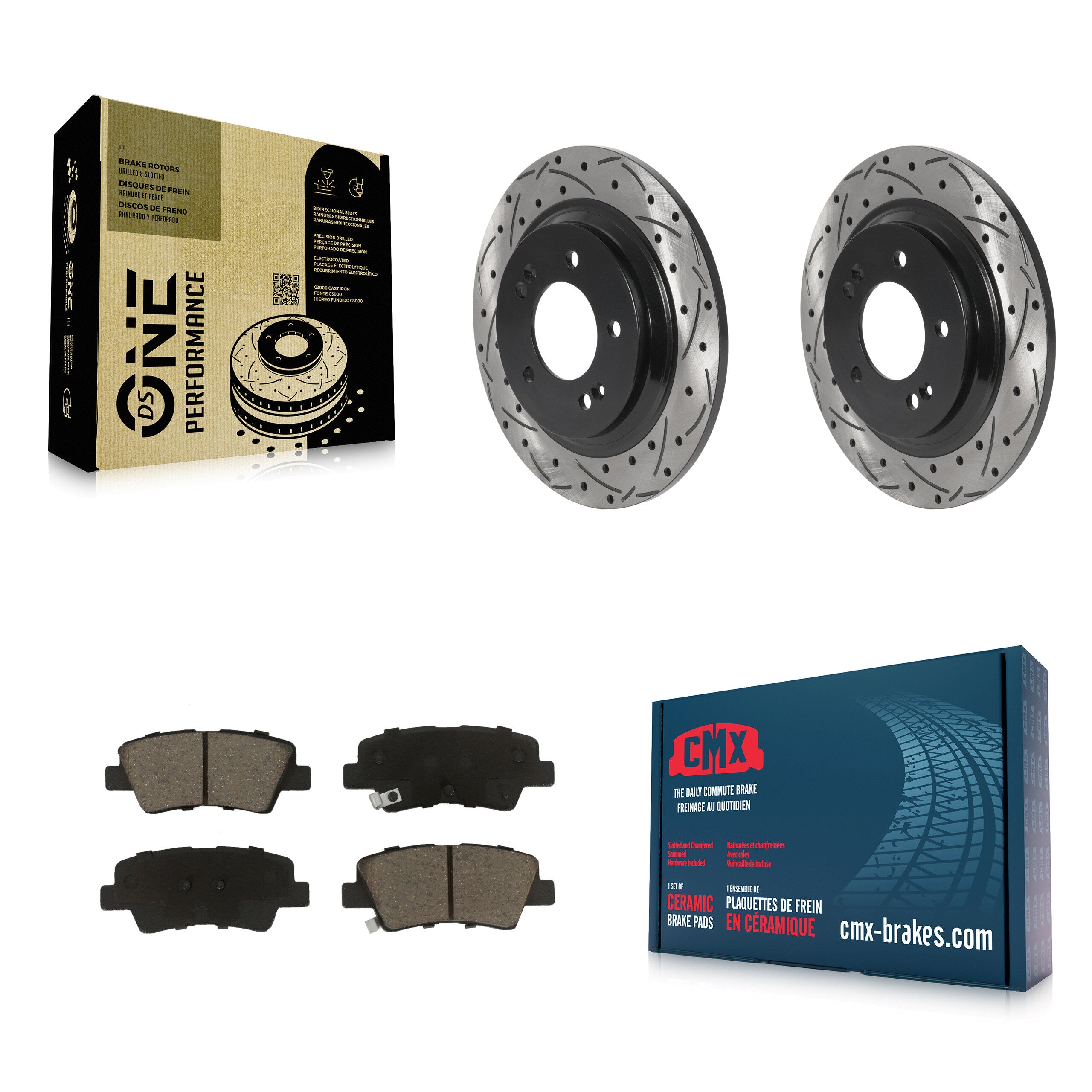 Transit Auto KDC-100766 Disc Brake Kit for 2016-2024 Hyundai Elantra GT, Kia Forte5, Hyundai Sonata & more - Rear product image