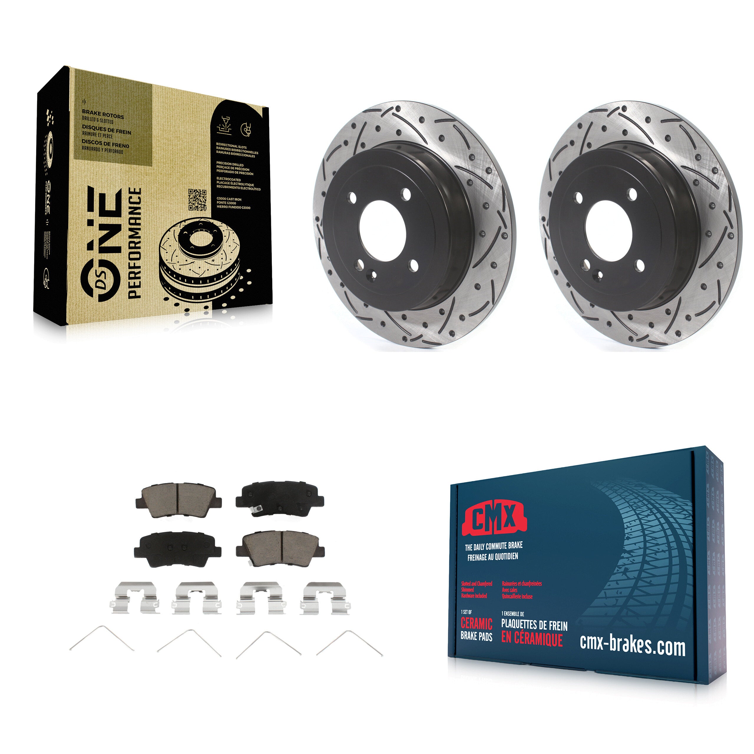 Transit Auto KDC-100767 Disc Brake Kit for 2018-2023 Kia Rio, Hyundai Accent - Rear product image