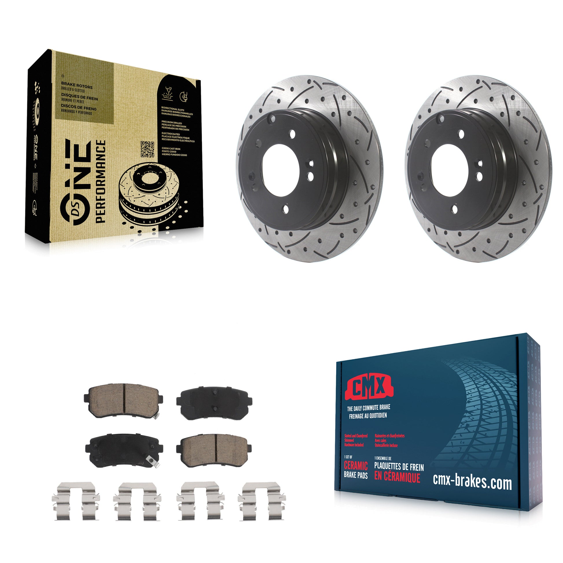 Transit Auto KDC-100768 Disc Brake Kit for 2016-2020 Hyundai Sonata, Kia Optima - Rear product image