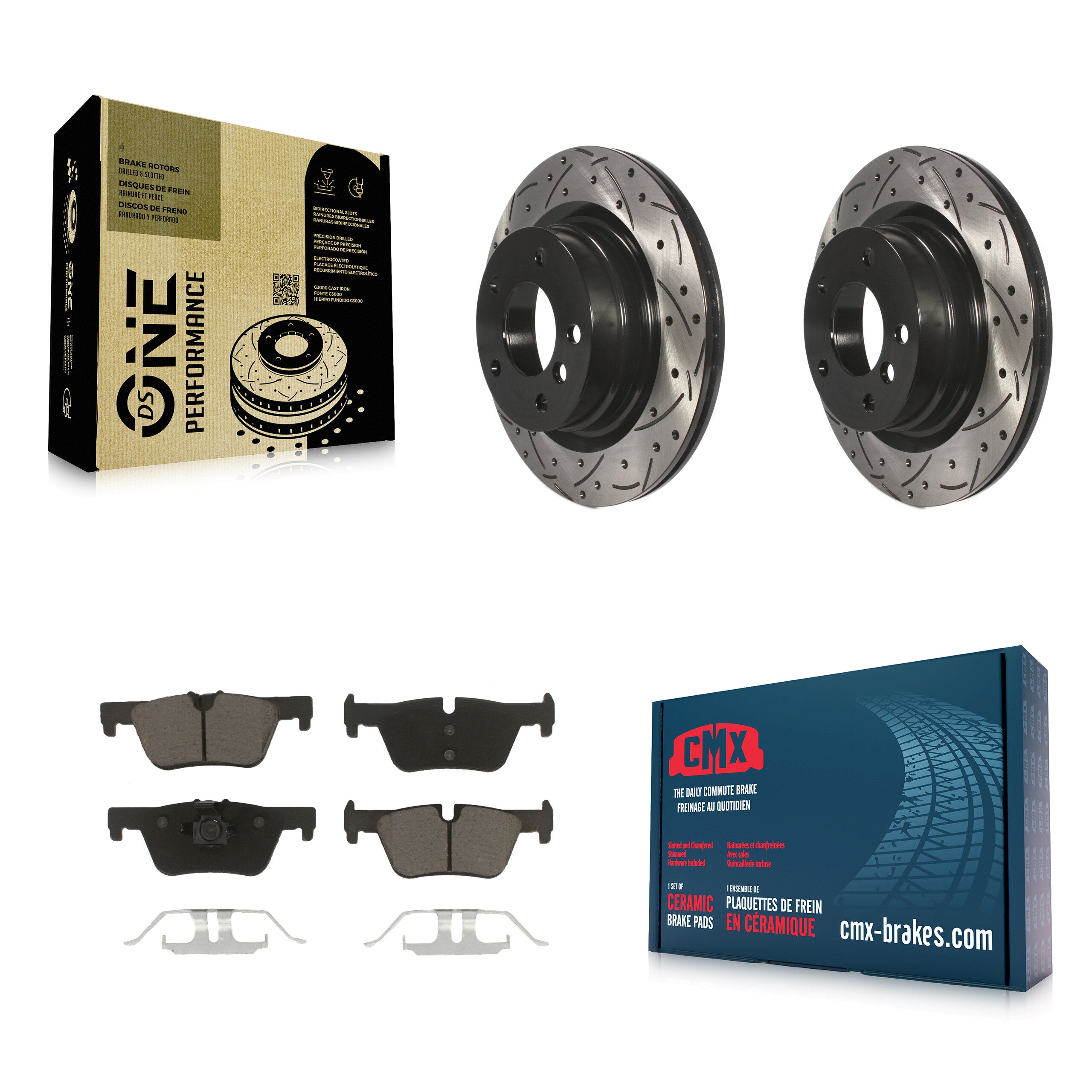 Transit Auto KDC-100770 Disc Brake Kit for 2012-2021 BMW 230i, BMW 230i xDrive, BMW 320i & more - Rear product image