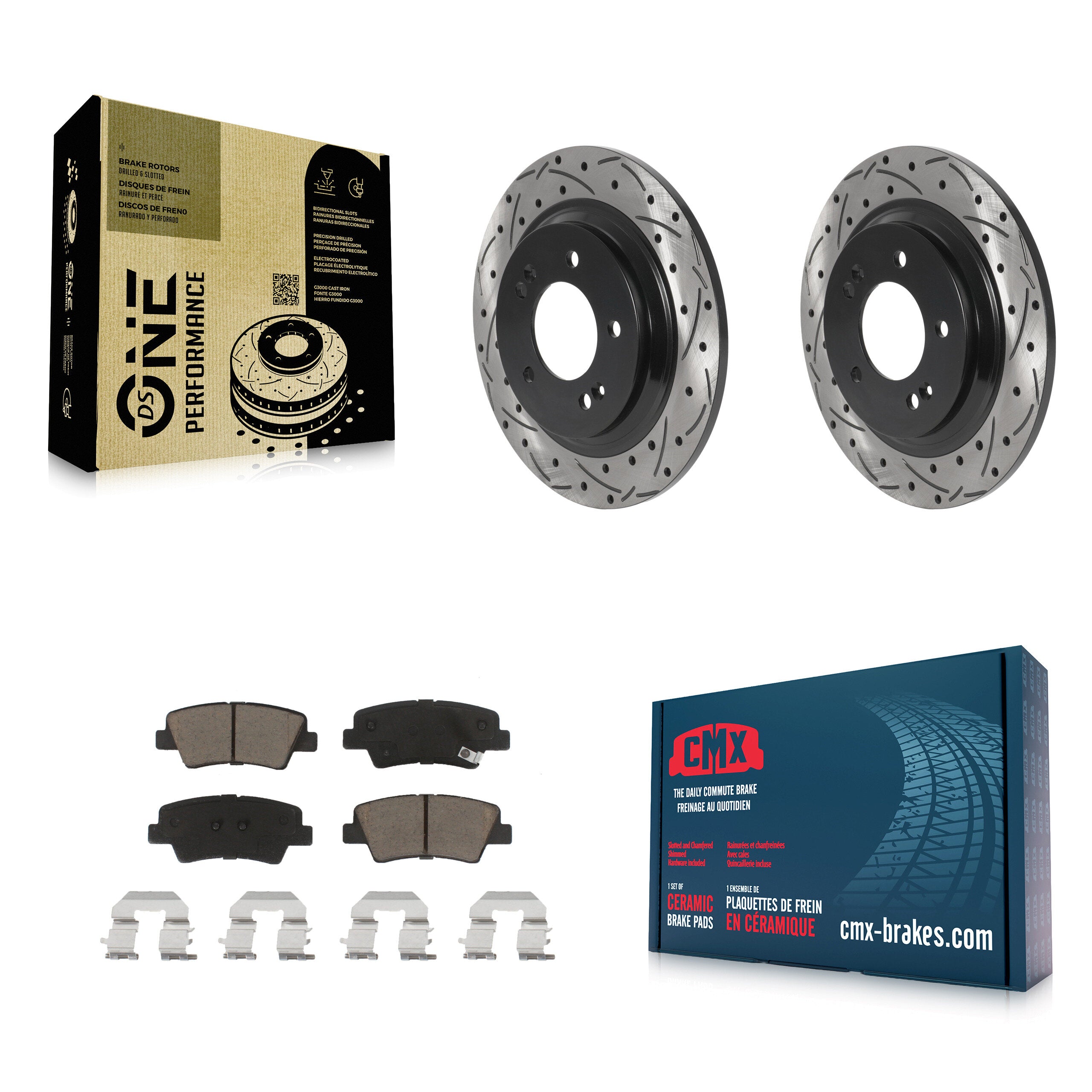 Transit Auto KDC-100774 Disc Brake Kit for 2015-2017 Hyundai Azera, Hyundai Sonata - Rear product image