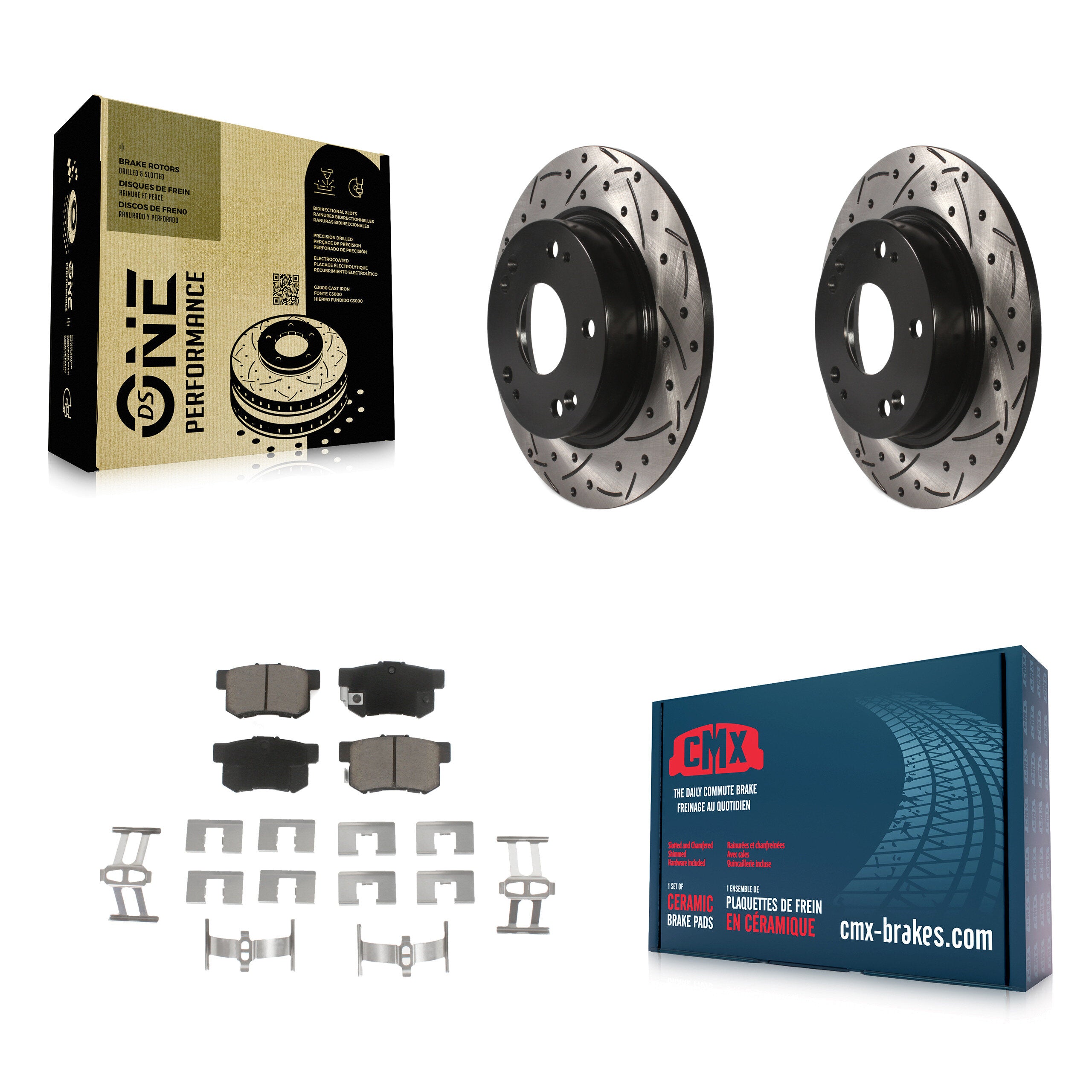Transit Auto KDC-100782 Disc Brake Kit for 2006-2015 Honda Civic, Acura ILX, Acura CSX - Rear product image