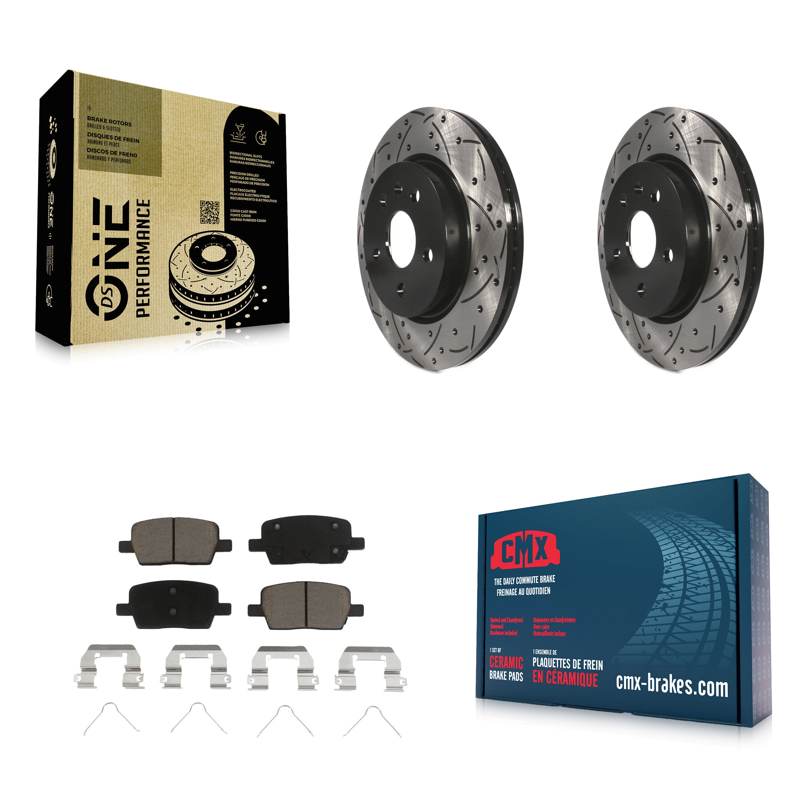 Transit Auto KDC-100786 Disc Brake Kit for 2016-2022 Chevrolet Camaro, Cadillac CT6 - Rear product image