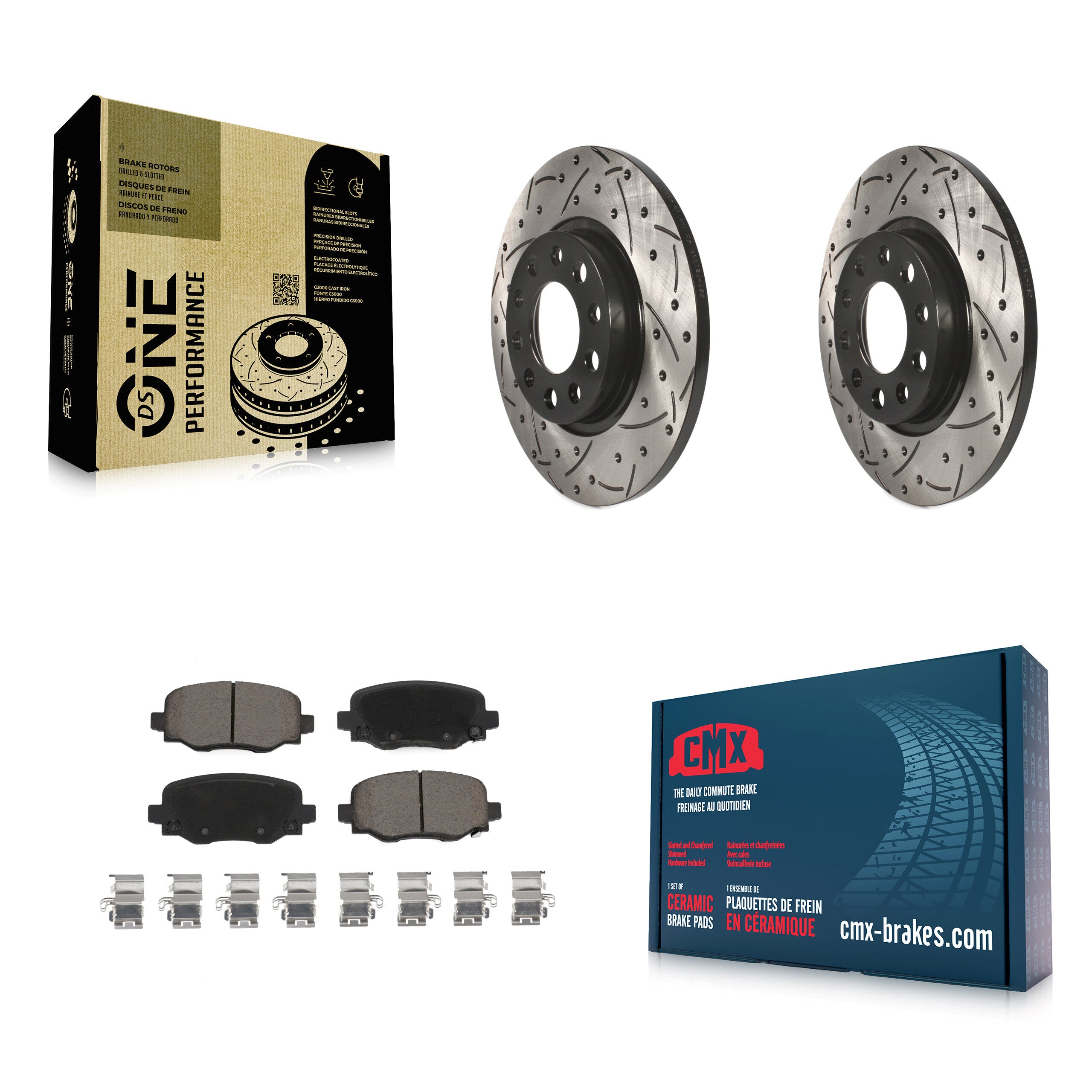 Transit Auto KDC-100788 Disc Brake Kit for 2014-2022 Chrysler 200, Jeep Cherokee - Rear product image