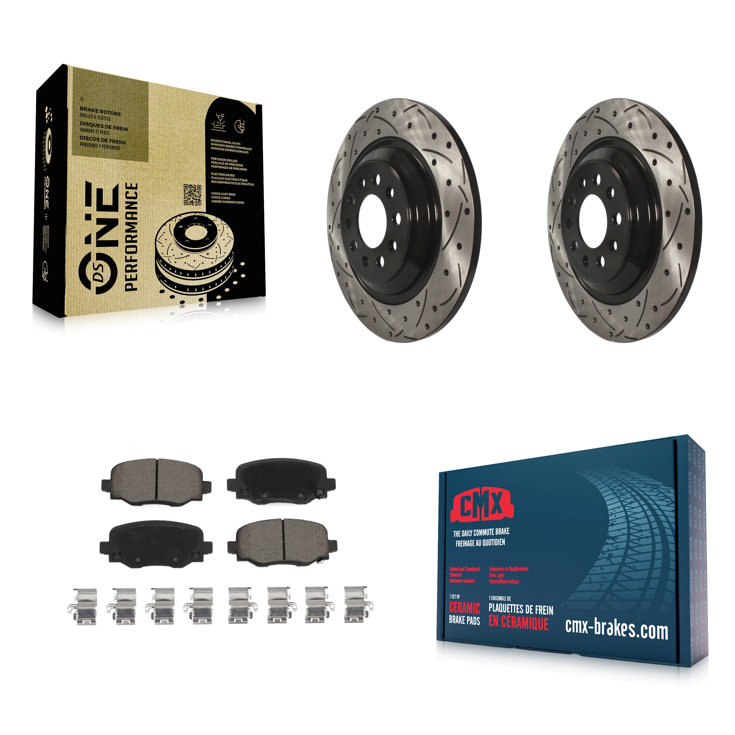 Transit Auto KDC-100789 Disc Brake Kit for 2014-2022 Jeep Cherokee - Rear product image