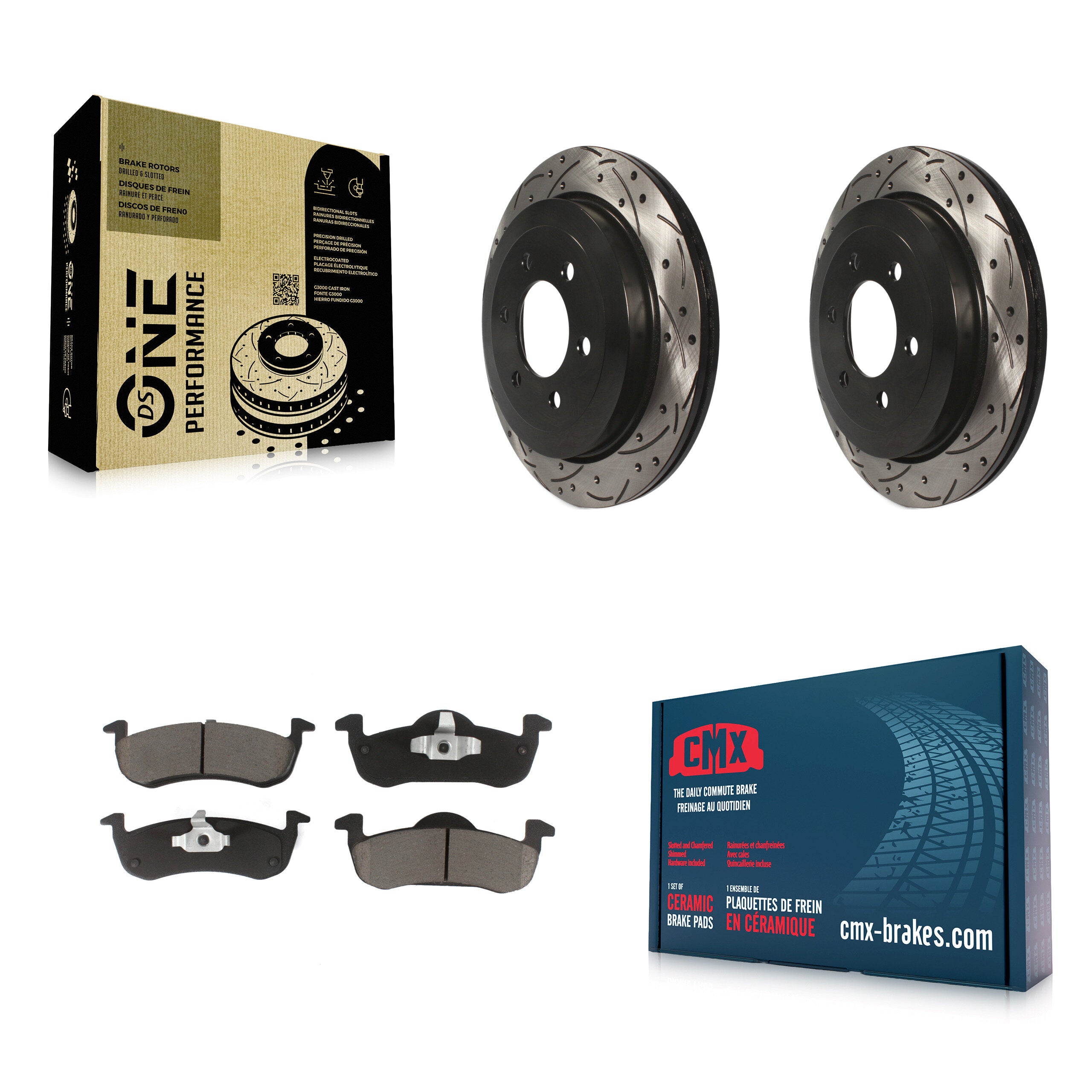 Transit Auto KDC-100790 Disc Brake Kit for 2007-2017 Ford Expedition, Lincoln Navigator - Rear product image