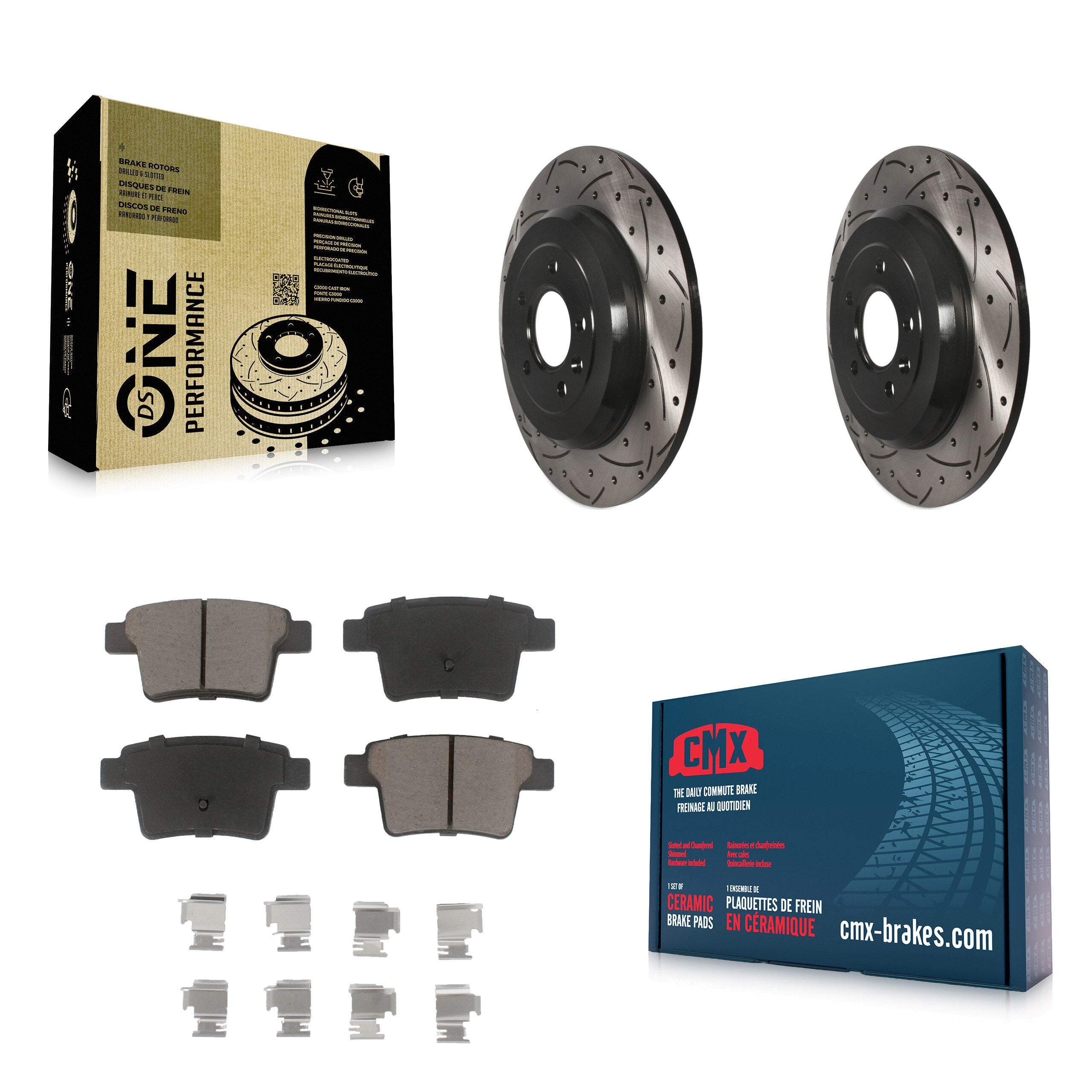 Transit Auto KDC-100791 Disc Brake Kit for 2005-2009 Ford Taurus, Ford Taurus X, Mercury Sable & more - Rear product image
