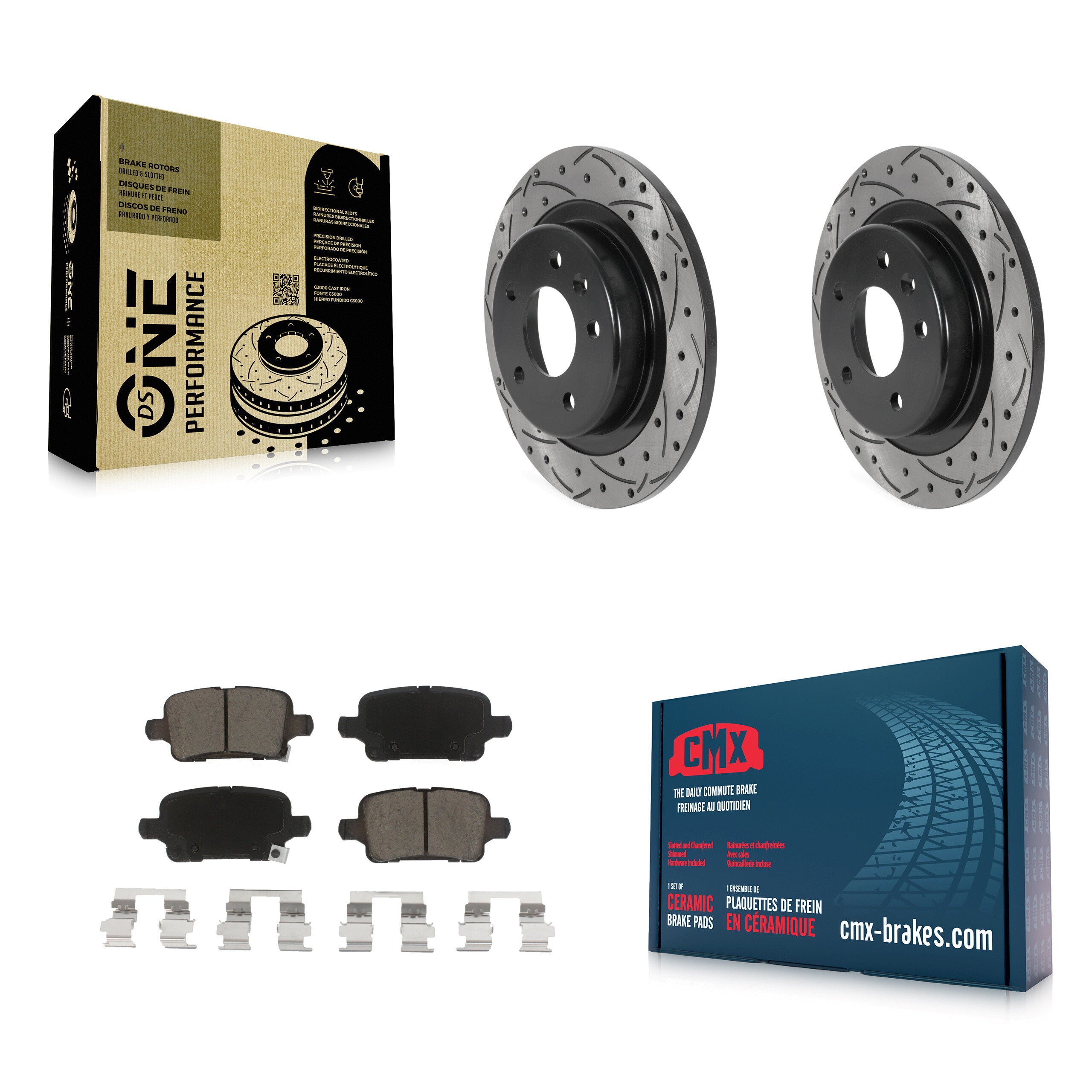 Transit Auto KDC-100793 Disc Brake Kit for 2016-2020 Buick Regal Sportback, Buick Regal TourX, Chevrolet Equinox & more - Rear product image