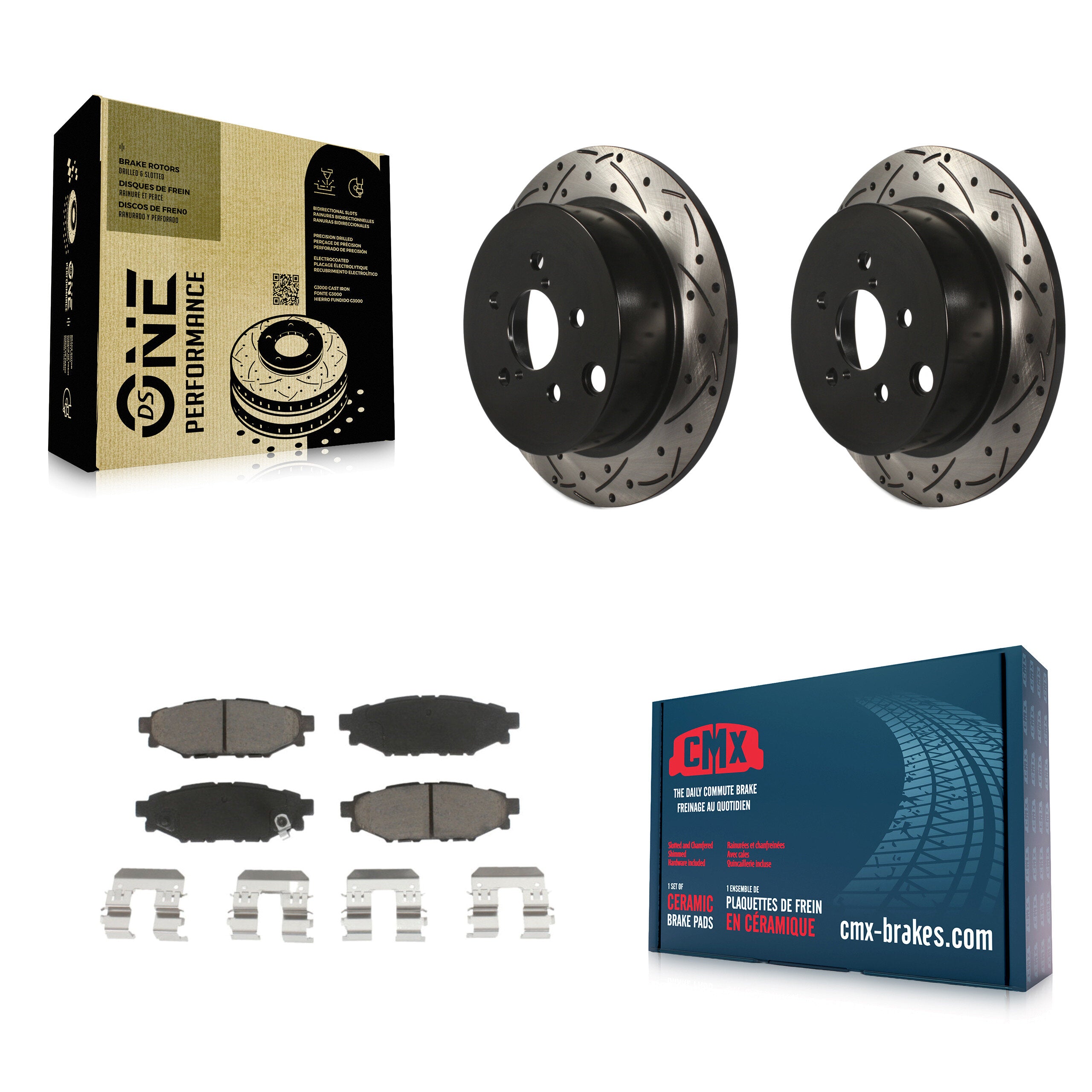 Transit Auto KDC-100796 Disc Brake Kit for 2012-2023 Subaru Crosstrek, Subaru Impreza, Subaru Forester & more - Rear product image