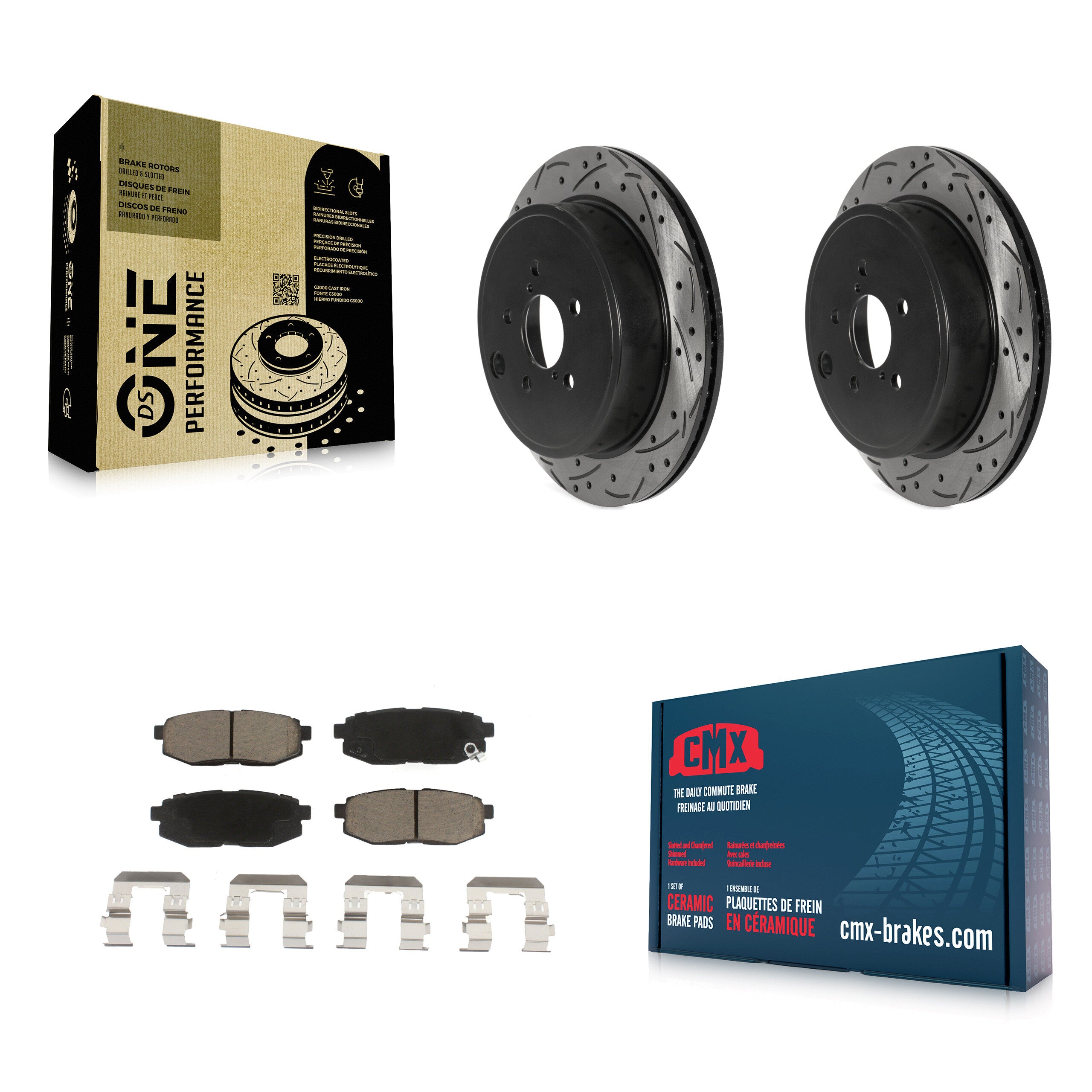 Transit Auto KDC-100799 Disc Brake Kit for 2010-2024 Subaru BRZ, Toyota GR86, Toyota 86 & more - Rear product image