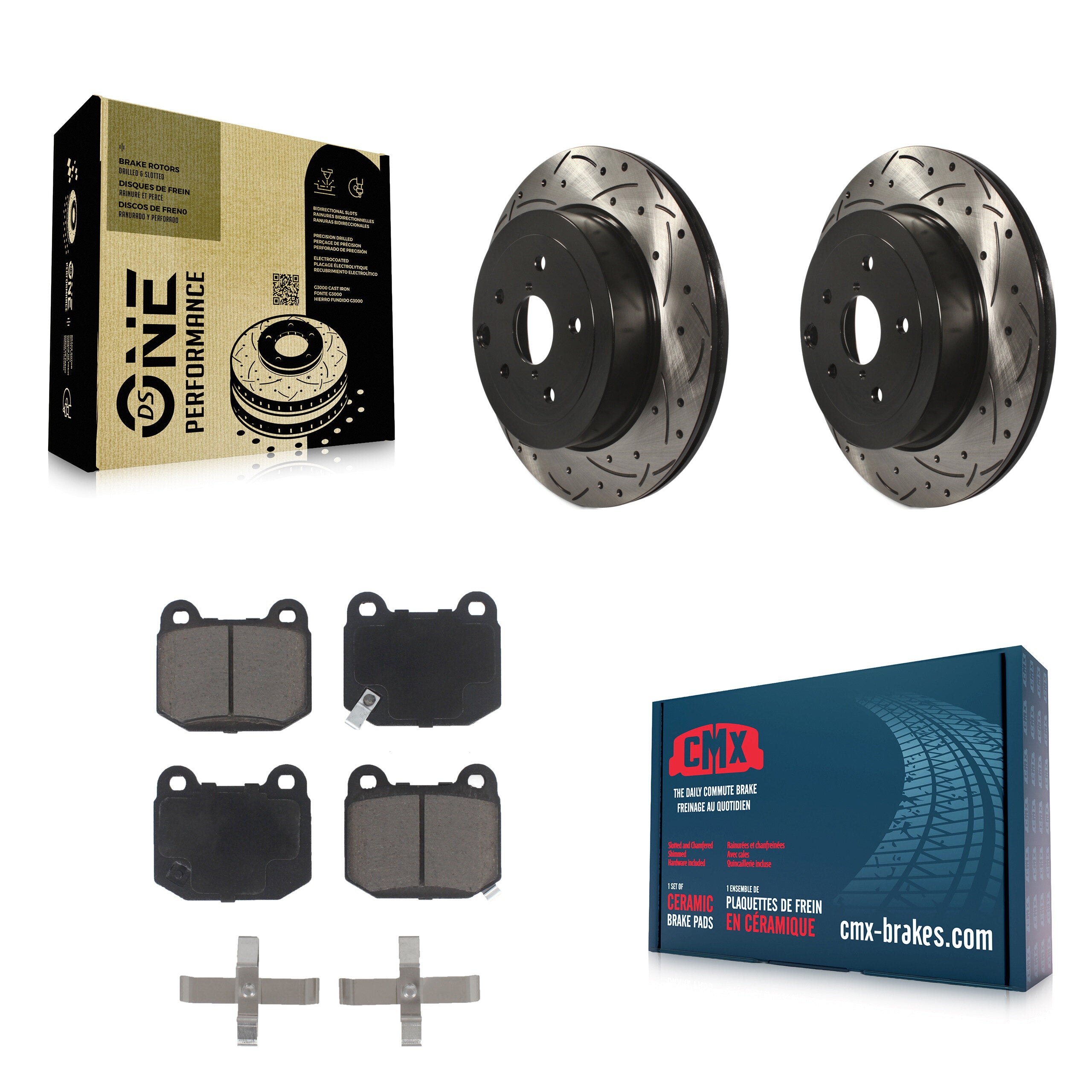 Transit Auto KDC-100806 Disc Brake Kit for 2008-2017 Subaru WRX STI, Subaru Impreza - Rear product image