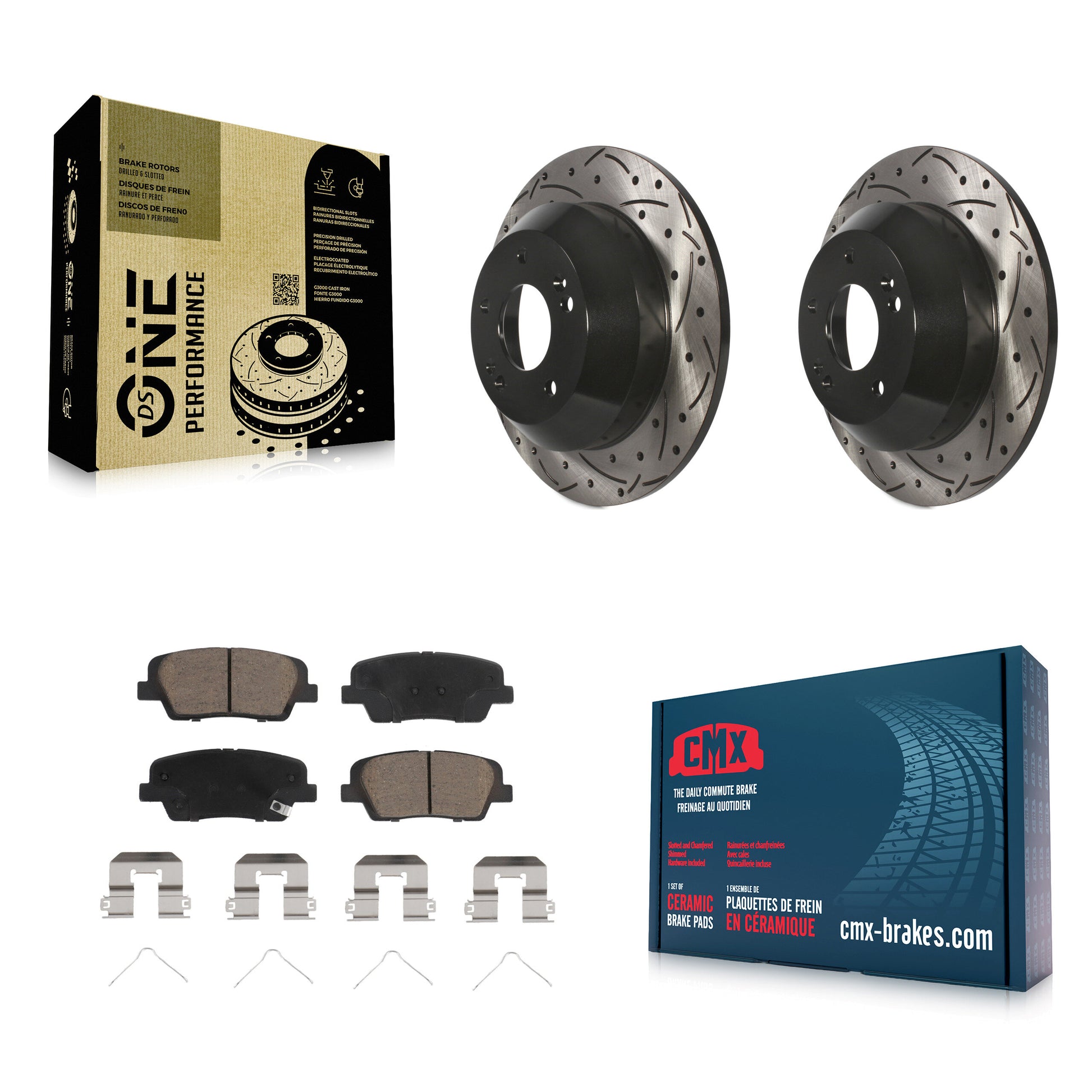 Transit Auto KDC-100809 Disc Brake Kit for 2016-2020 Hyundai Santa Fe, Hyundai Santa Fe Sport, Hyundai Santa Fe XL & more - Rear product image