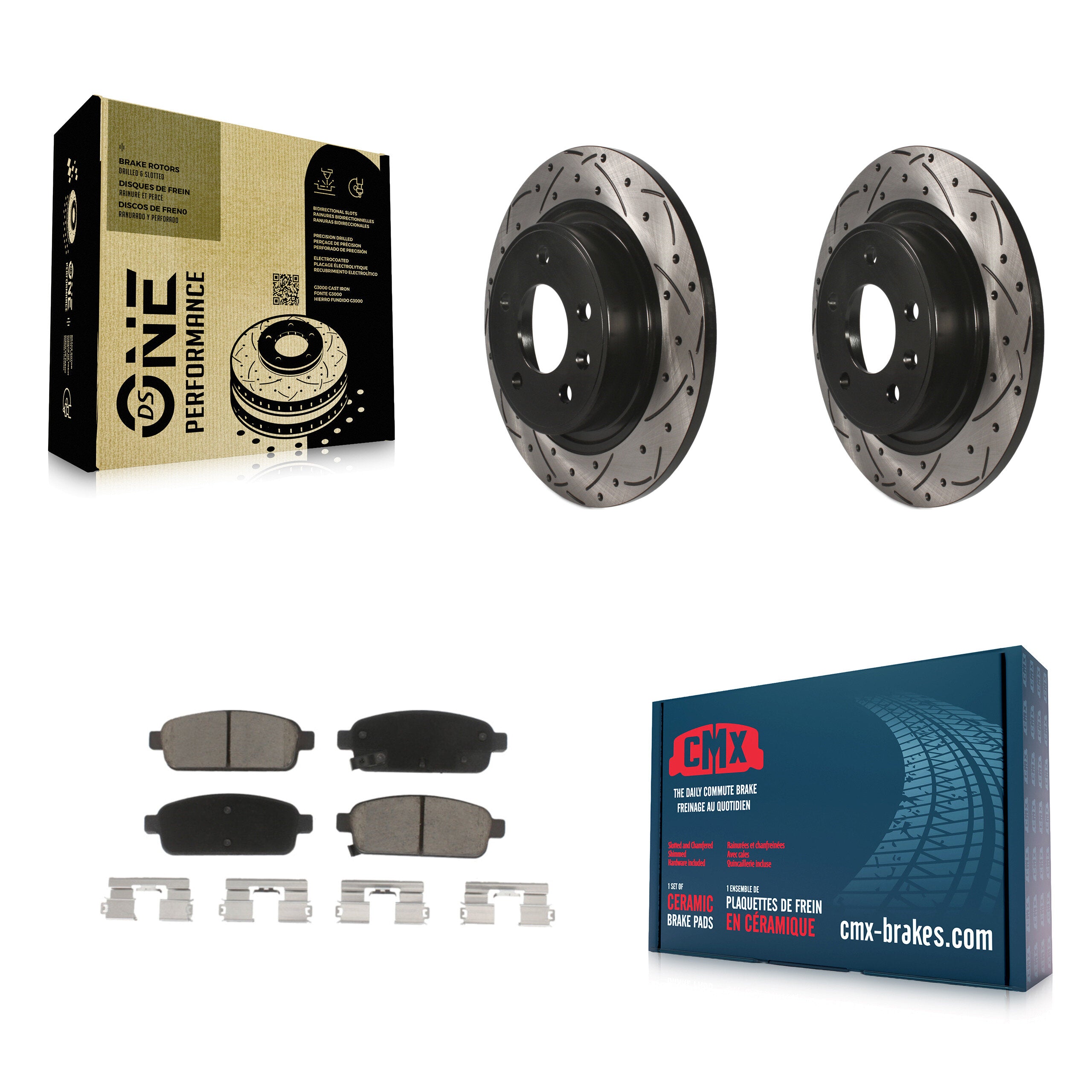 Transit Auto KDC-100811 Disc Brake Kit for 2011-2019 Buick Cascada, Cadillac ELR, Chevrolet Cruze & more - Rear product image