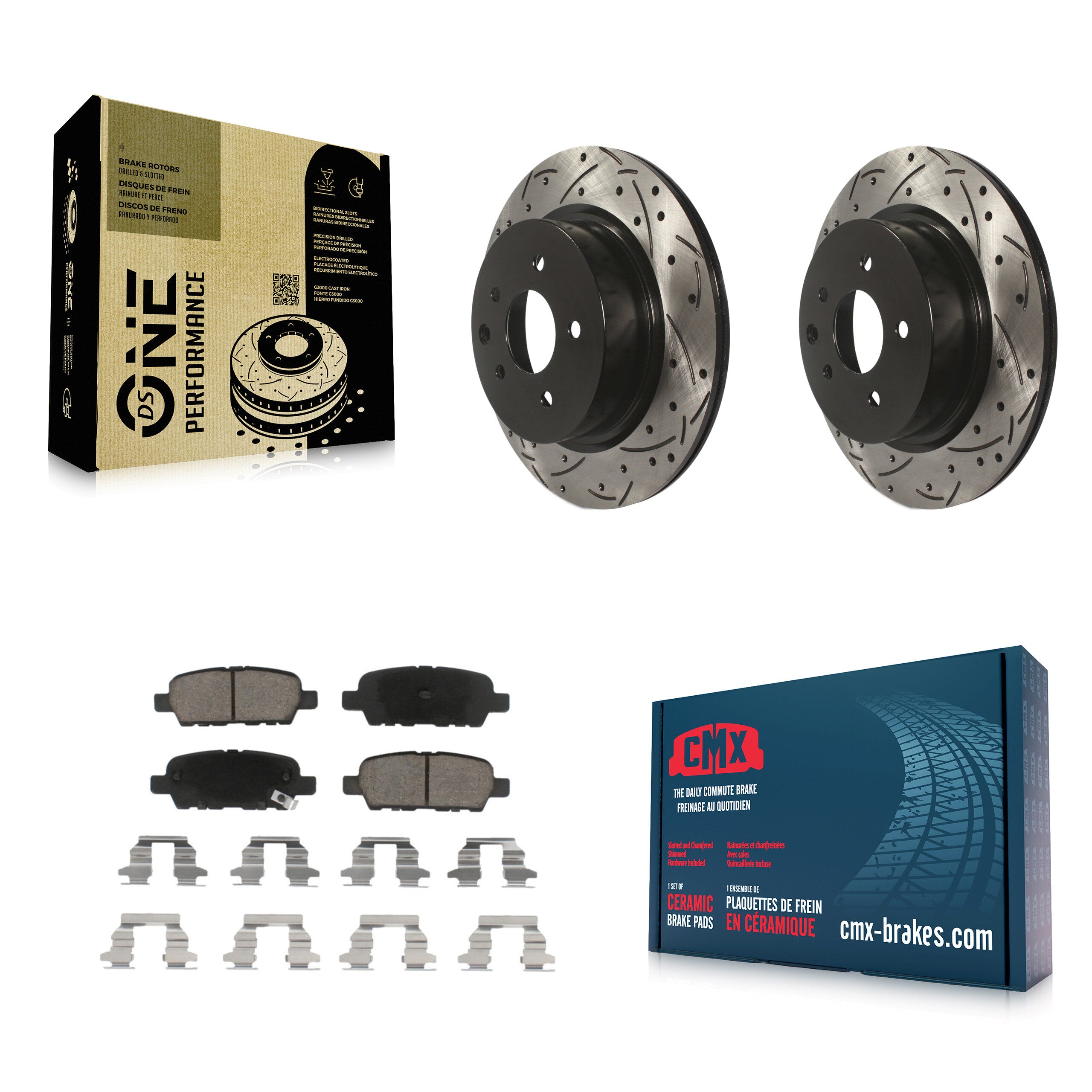 Transit Auto KDC-100812 Disc Brake Kit for 2005-2022 Nissan Maxima, INFINITI Q40, INFINITI QX50 & more - Rear product image