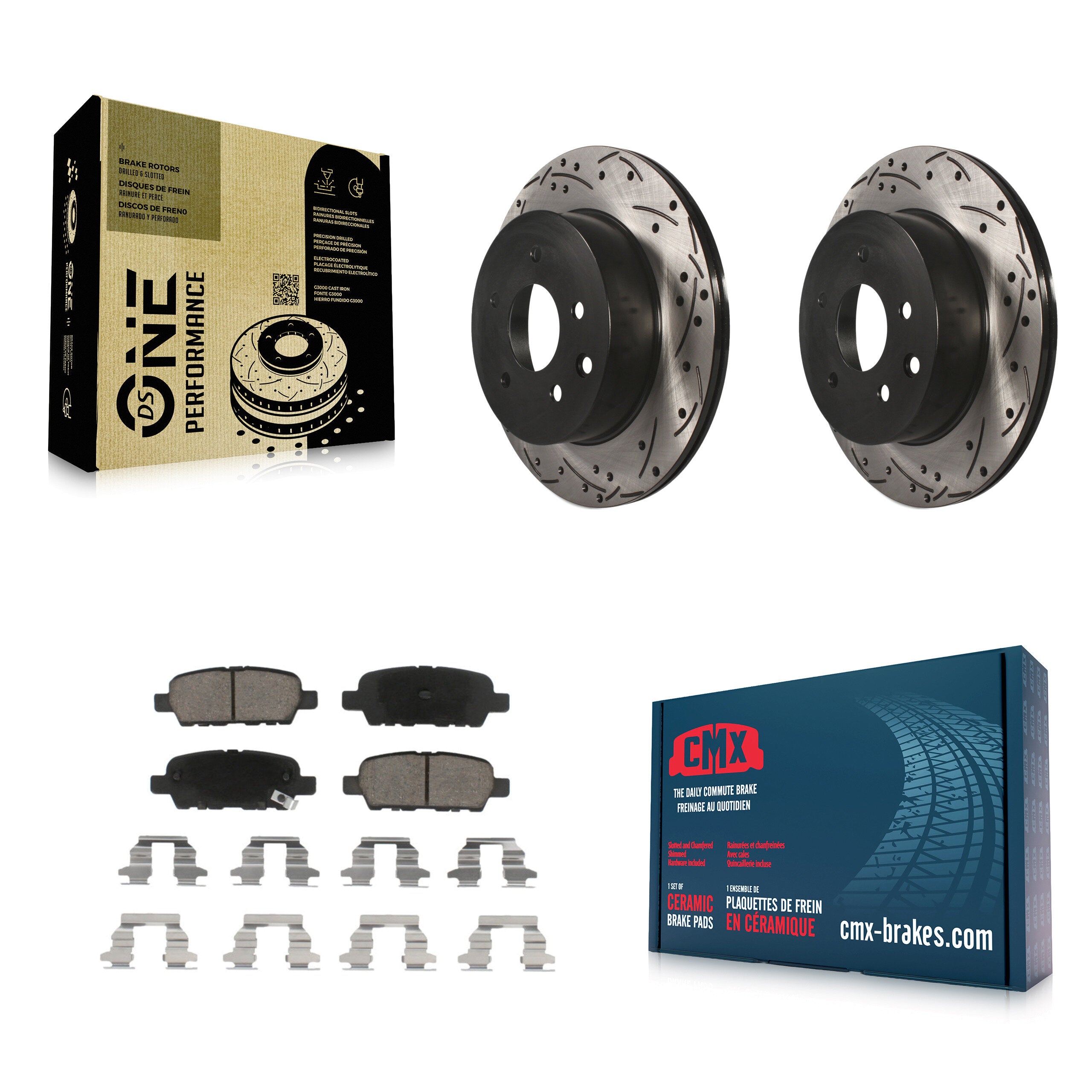 Transit Auto KDC-100813 Disc Brake Kit for 2003-2023 Nissan LEAF, Nissan Rogue Sport, Nissan Rogue & more - Rear product image