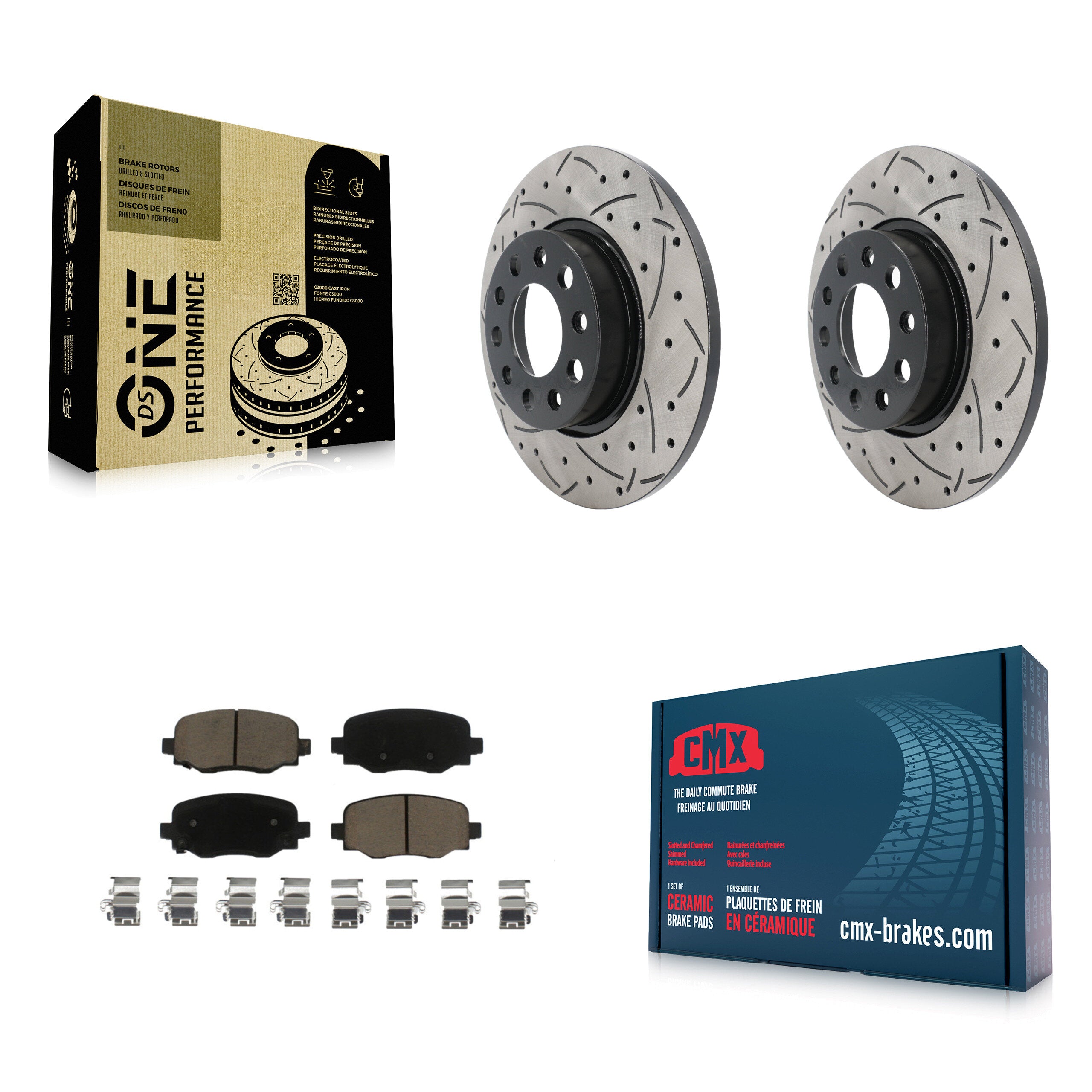 Transit Auto KDC-100819 Disc Brake Kit for 2015-2024 Dodge Hornet, Fiat 500X, Jeep Renegade - Rear product image