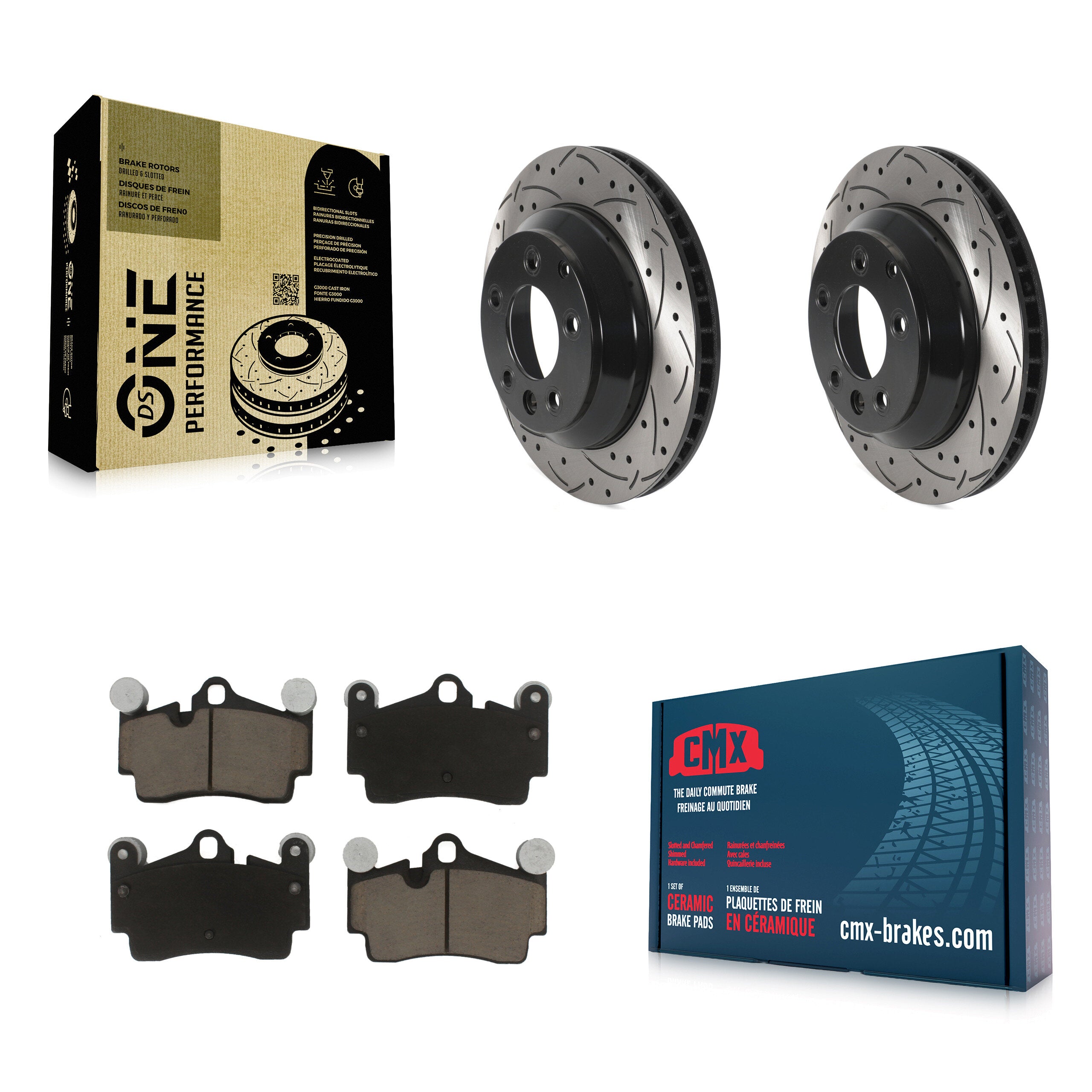 Transit Auto KDC-100820 Disc Brake Kit for 2003-2015 Audi Q7, Porsche Cayenne, Volkswagen Touareg - Rear product image