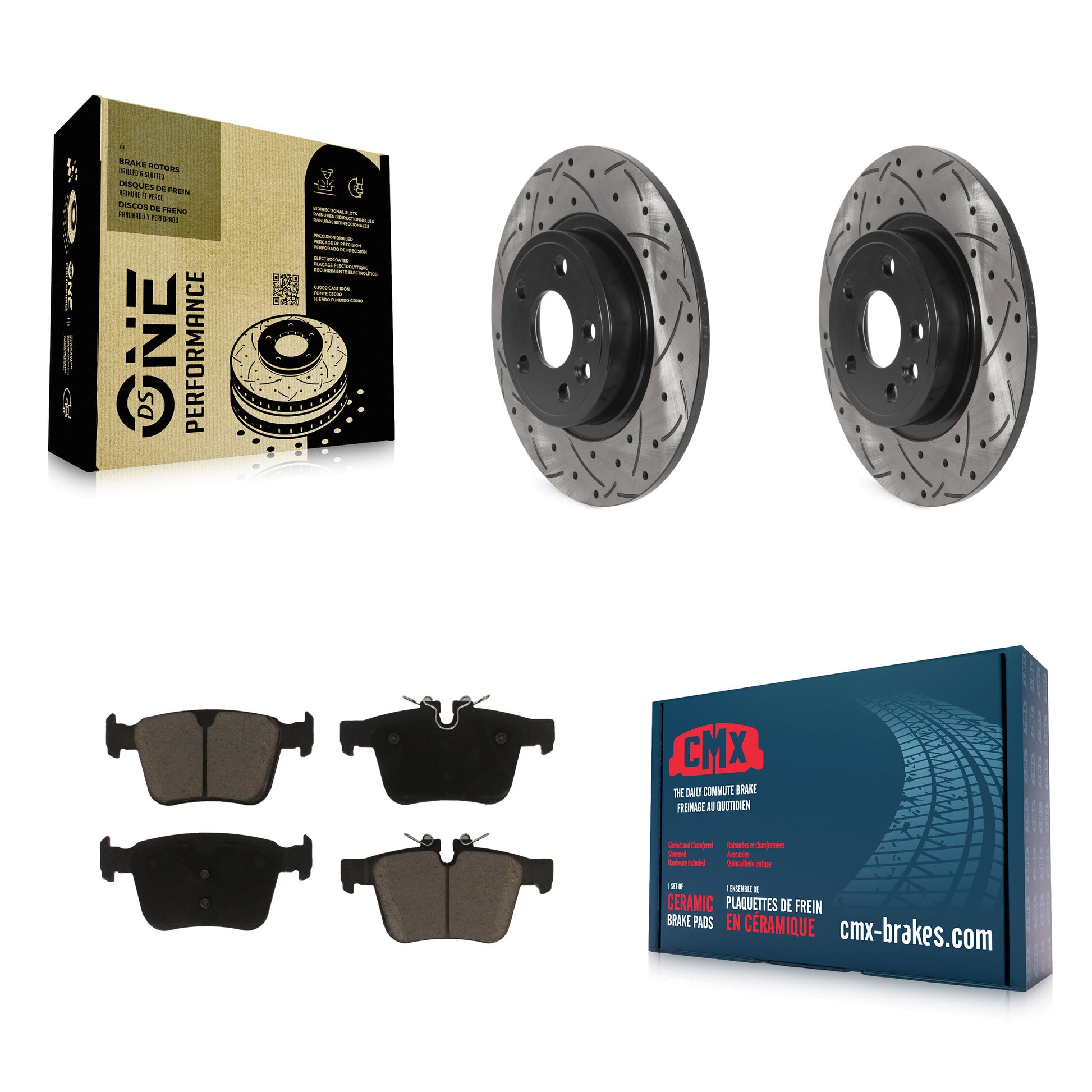 Transit Auto KDC-100822 Disc Brake Kit for 2015-2021 Jaguar E-Pace, Land Rover Discovery Sport - Rear product image