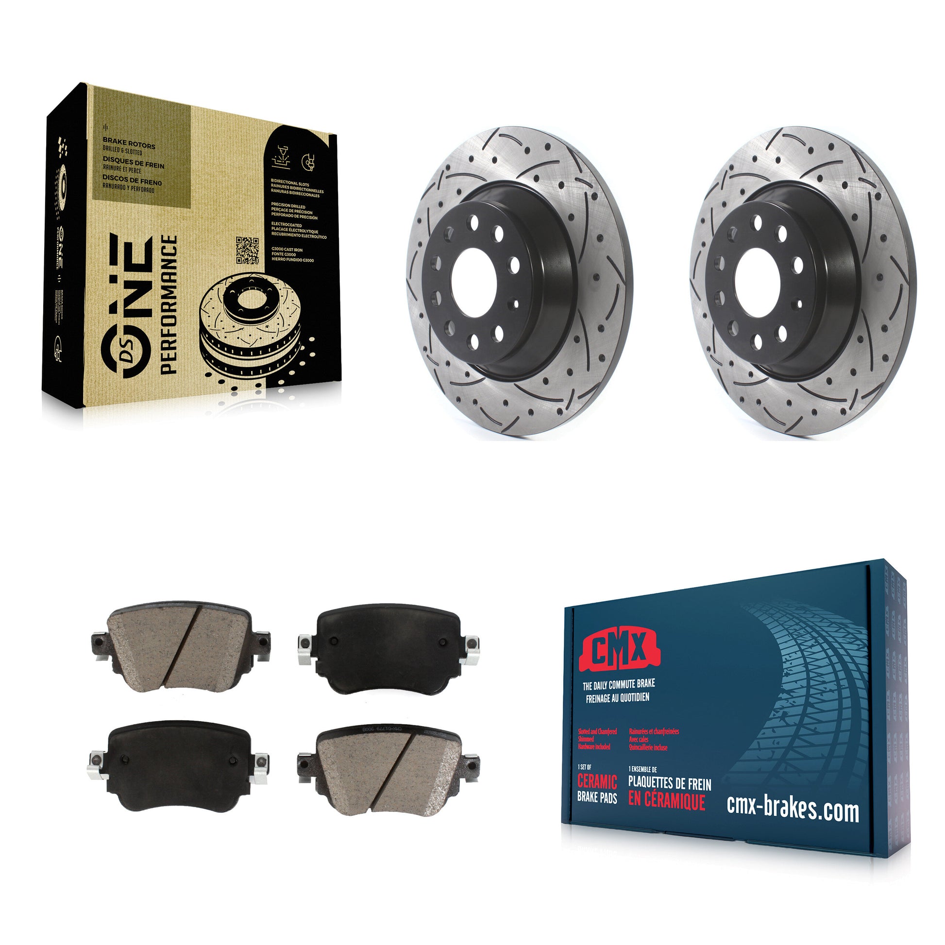 Transit Auto KDC-100825 Disc Brake Kit for 2016-2018 Audi Q3, Audi Q3 Quattro - Rear product image
