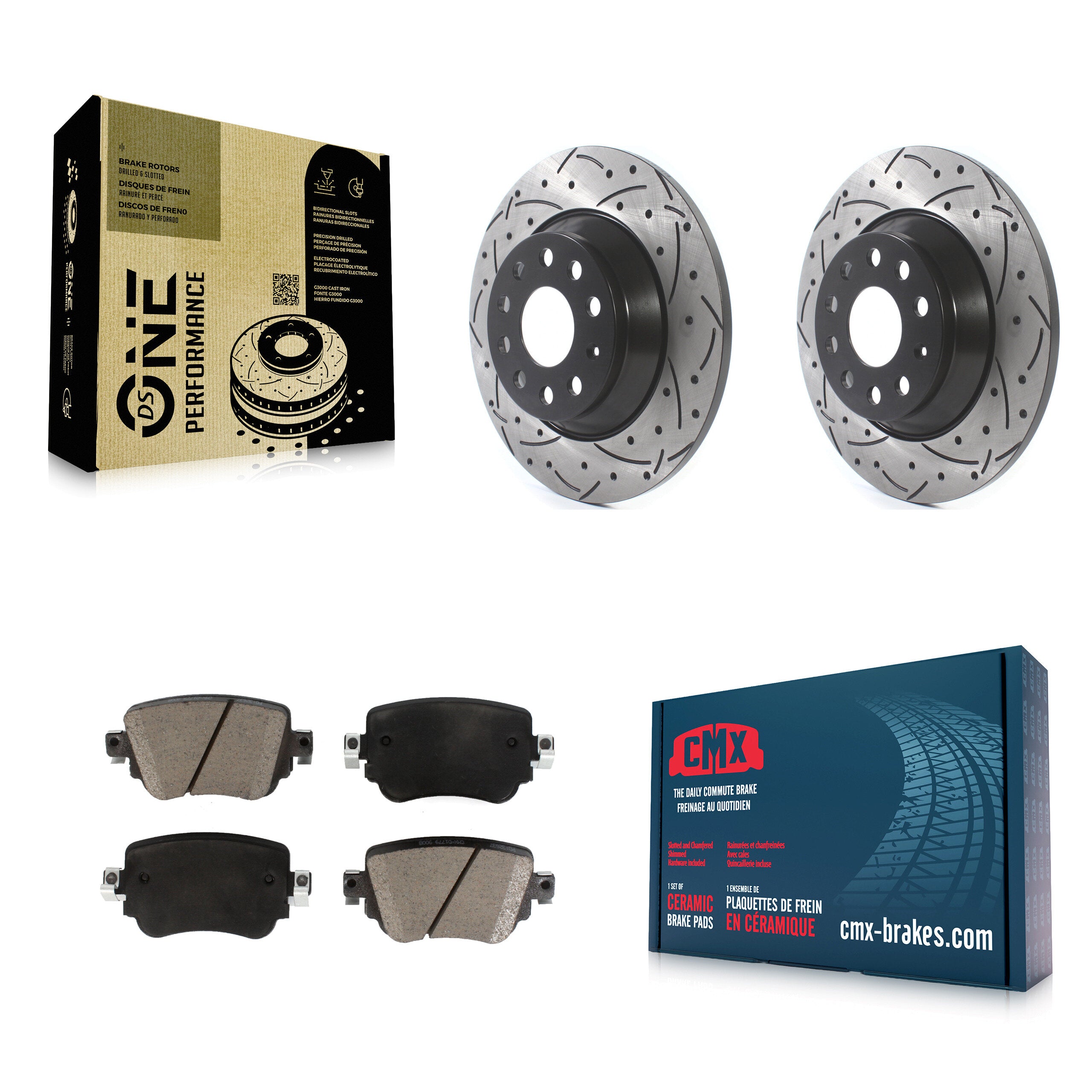 Transit Auto KDC-100825 Disc Brake Kit for 2016-2018 Audi Q3, Audi Q3 Quattro - Rear product image