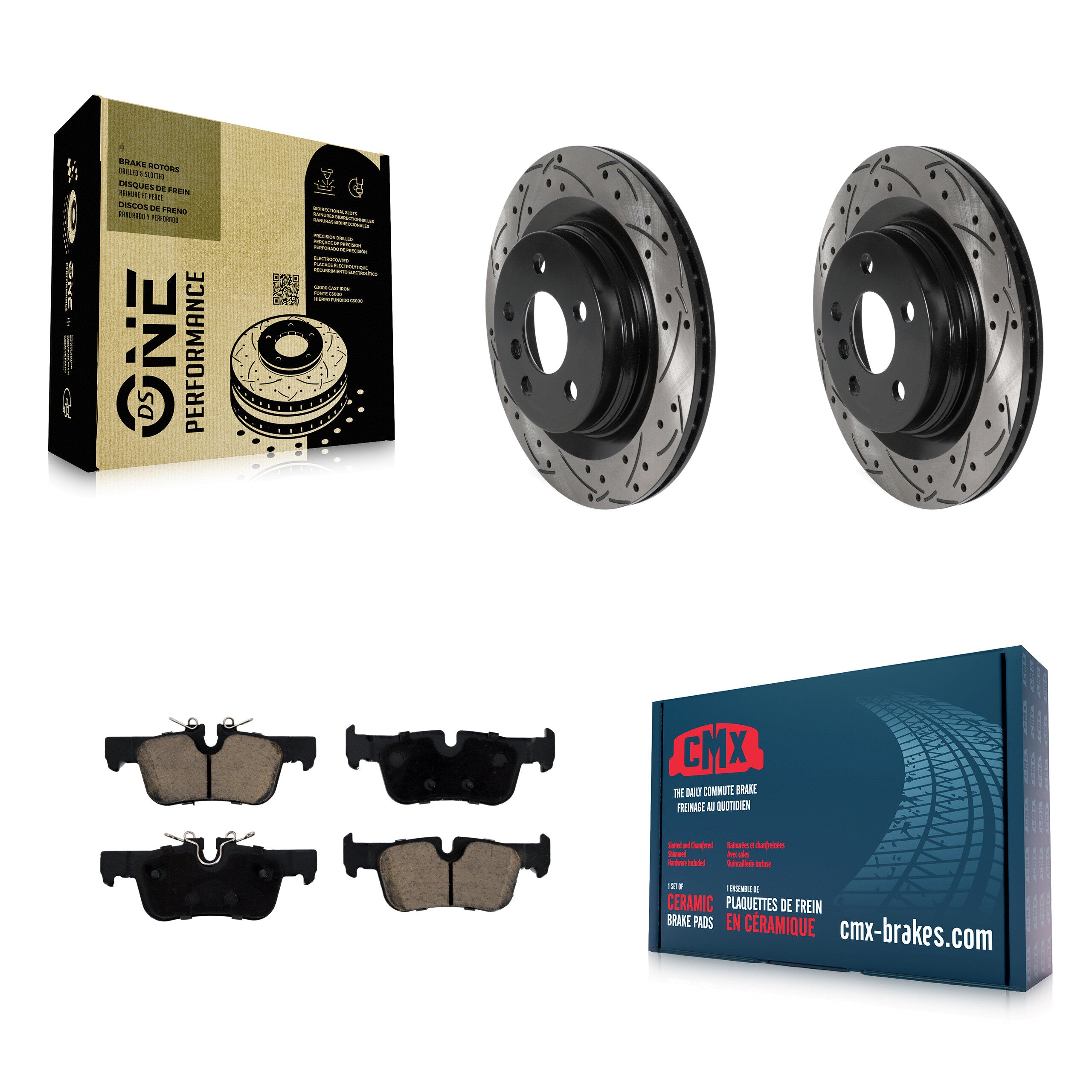 Transit Auto KDC-100828 Disc Brake Kit for 2016-2022 BMW 228i Gran Coupe, BMW X1, BMW 228i xDrive Gran Coupe & more - Rear product image
