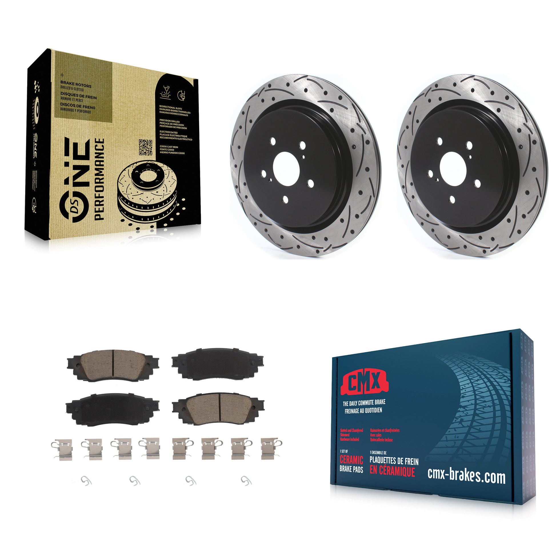 Transit Auto KDC-100829 Disc Brake Kit for 2016-2022 Lexus RX350, Lexus RX350L, Lexus RX450hL & more - Rear product image