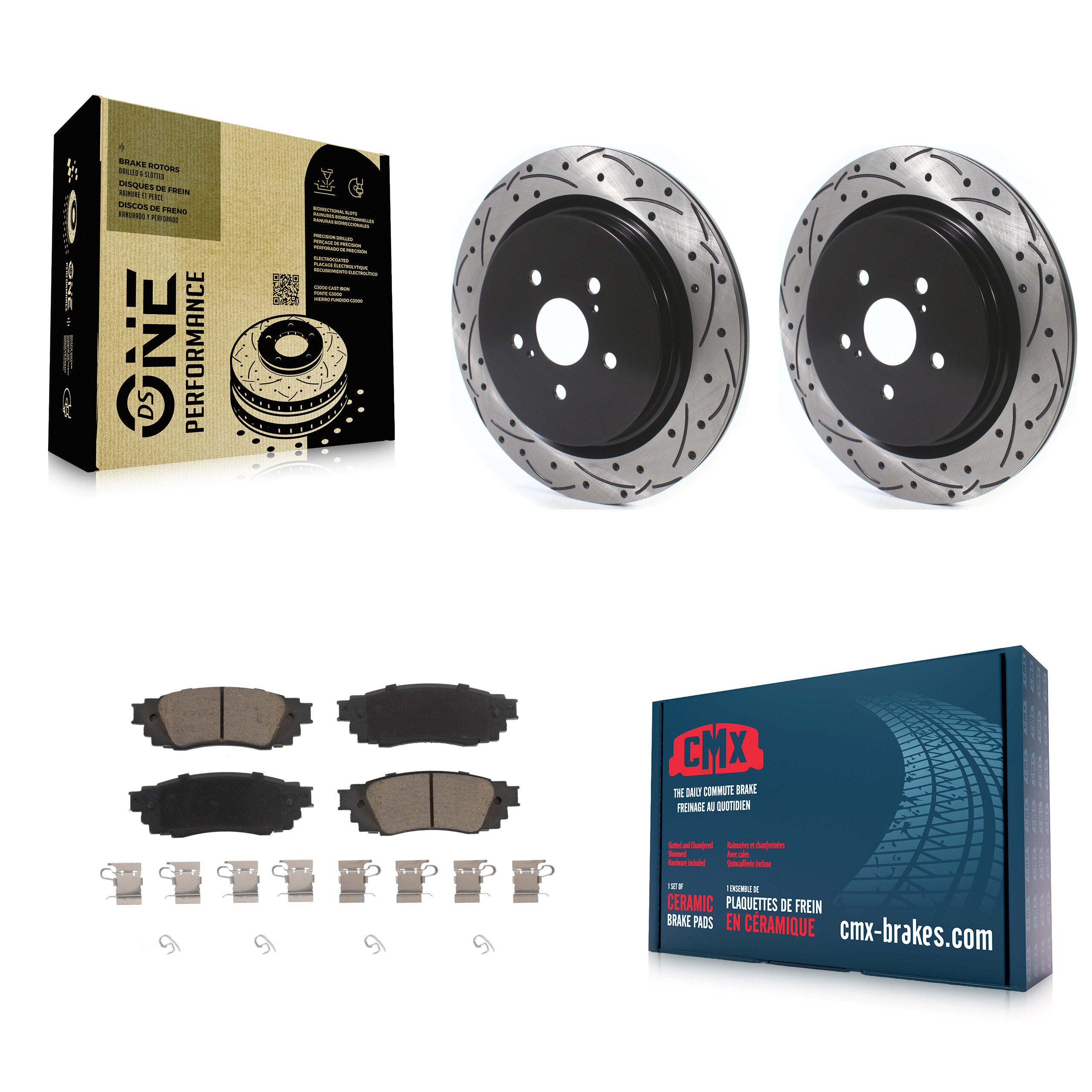 Transit Auto KDC-100829 Disc Brake Kit for 2016-2022 Lexus RX350, Lexus RX350L, Lexus RX450hL & more - Rear product image
