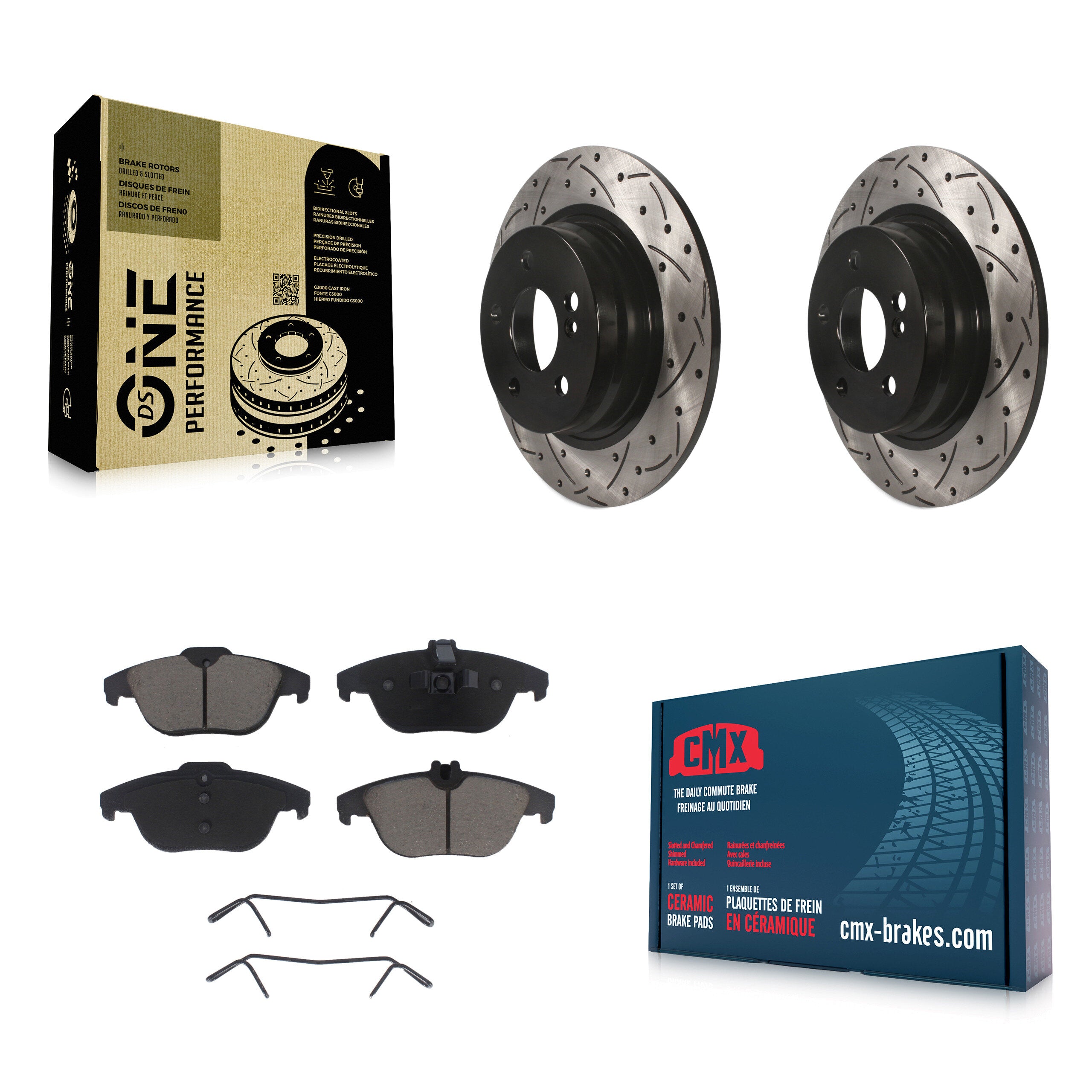 Transit Auto KDC-100833 Disc Brake Kit for 2008-2015 Mercedes-Benz C250, Mercedes-Benz C230, Mercedes-Benz C300 - Rear product image