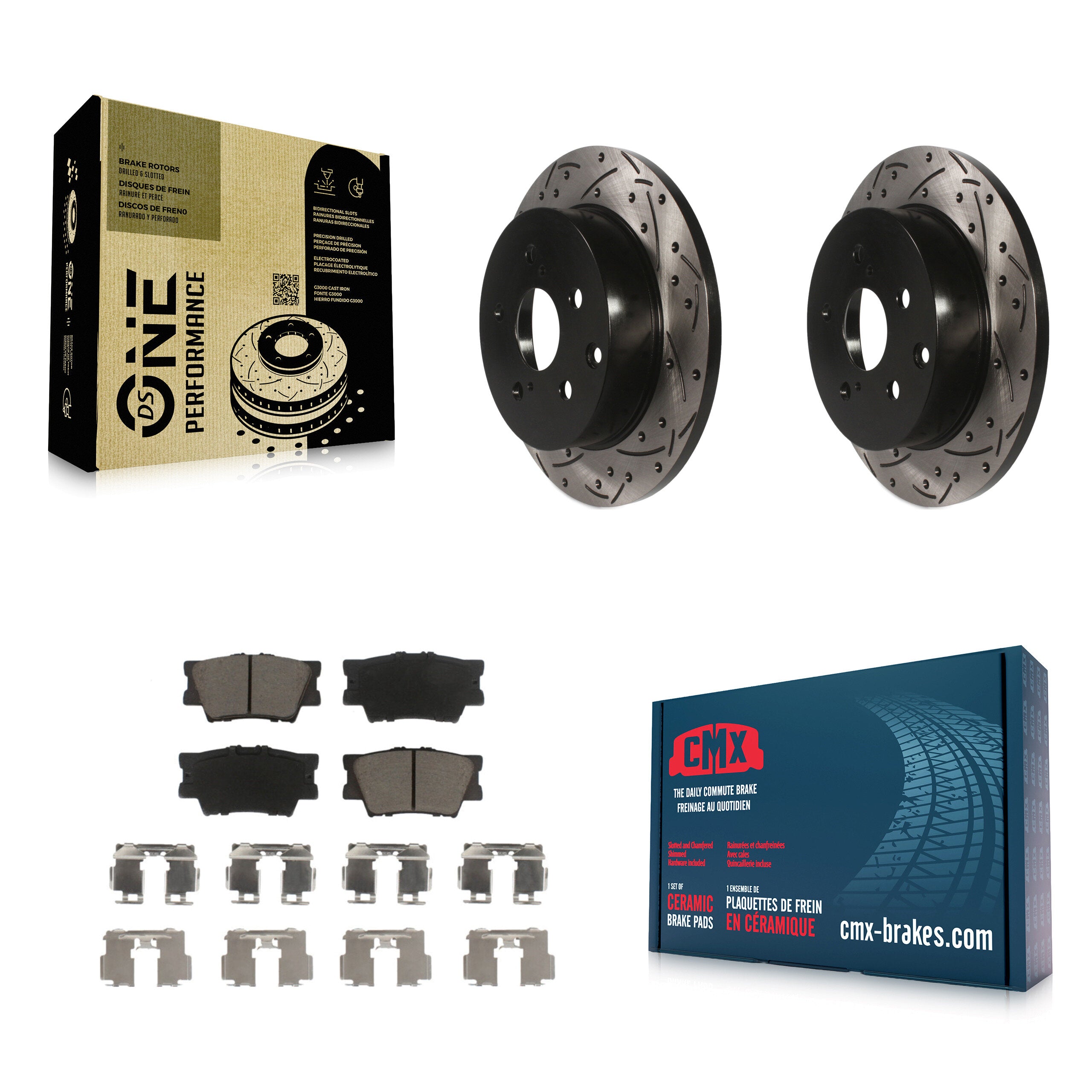 Transit Auto KDC-100839 Disc Brake Kit for 2006-2018 Lexus HS250h, Toyota RAV4 - Rear product image