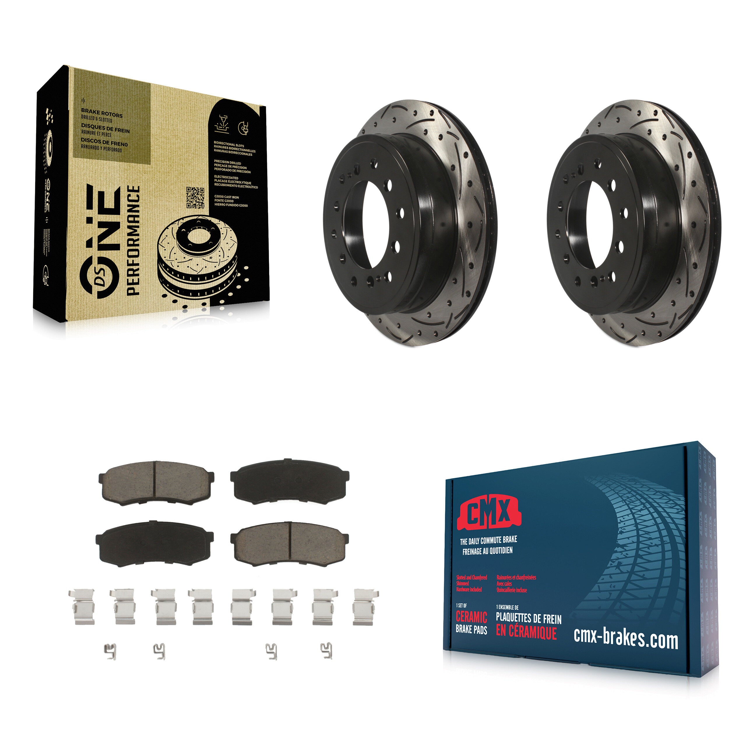 Transit Auto KDC-100843 Disc Brake Kit for 2010-2023 Lexus GX460, Toyota 4Runner, Toyota FJ Cruiser - Rear product image
