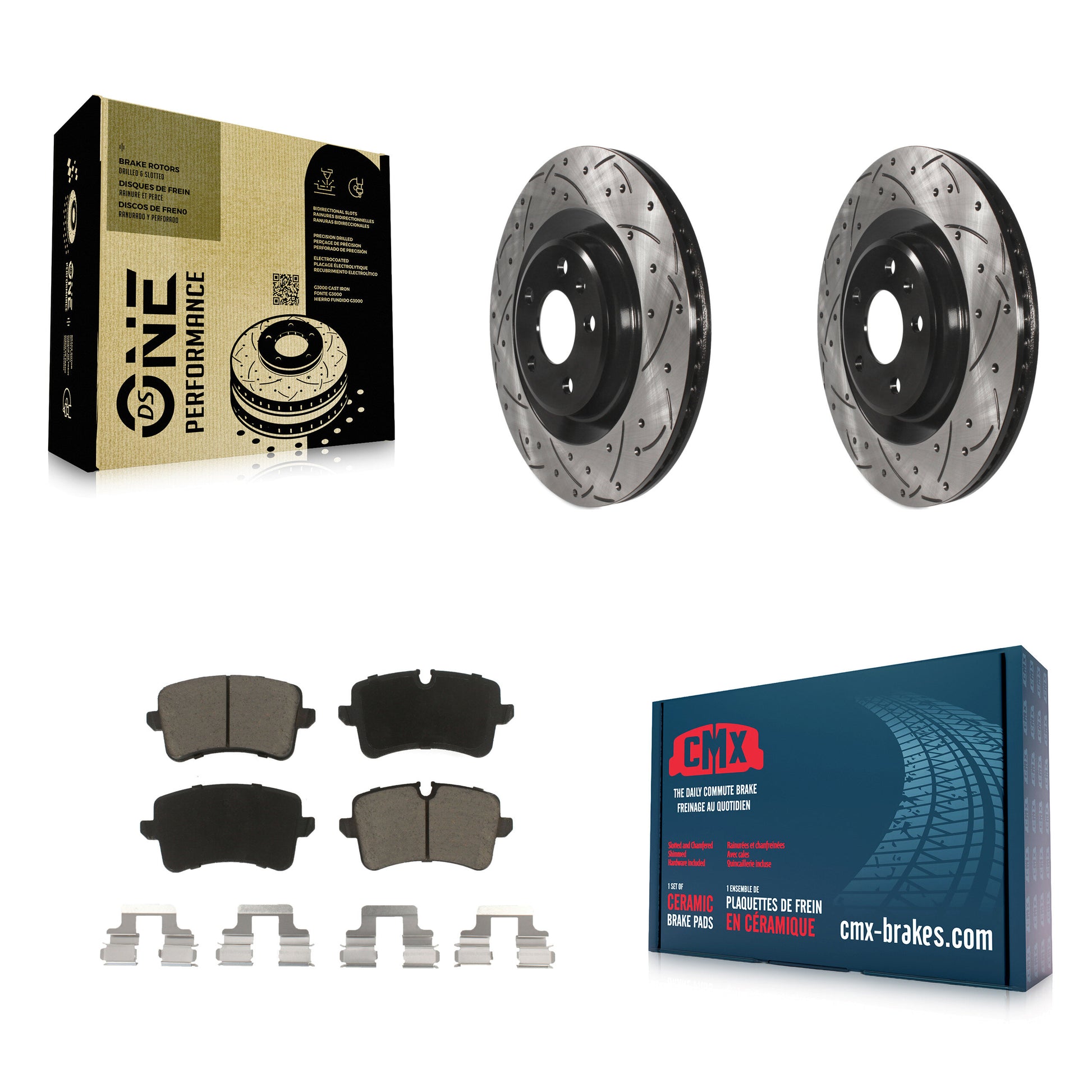 Transit Auto KDC-100845 Disc Brake Kit for 2011-2018 Porsche Macan, Audi A7 Quattro, Audi A6 & more - Rear product image