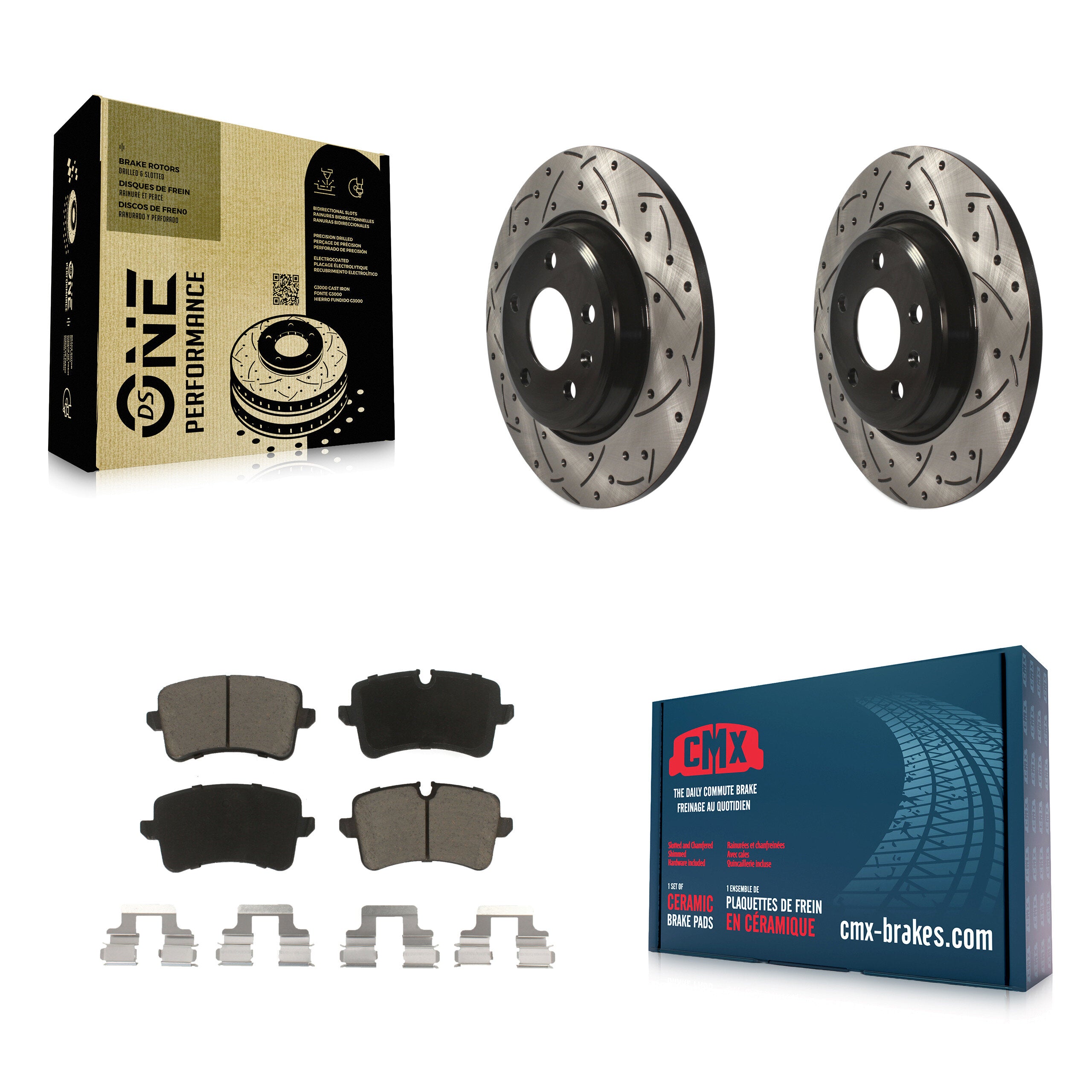 Transit Auto KDC-100846 Disc Brake Kit for 2012-2013 Audi A6, Audi A6 Quattro, Audi A7 Quattro - Rear product image