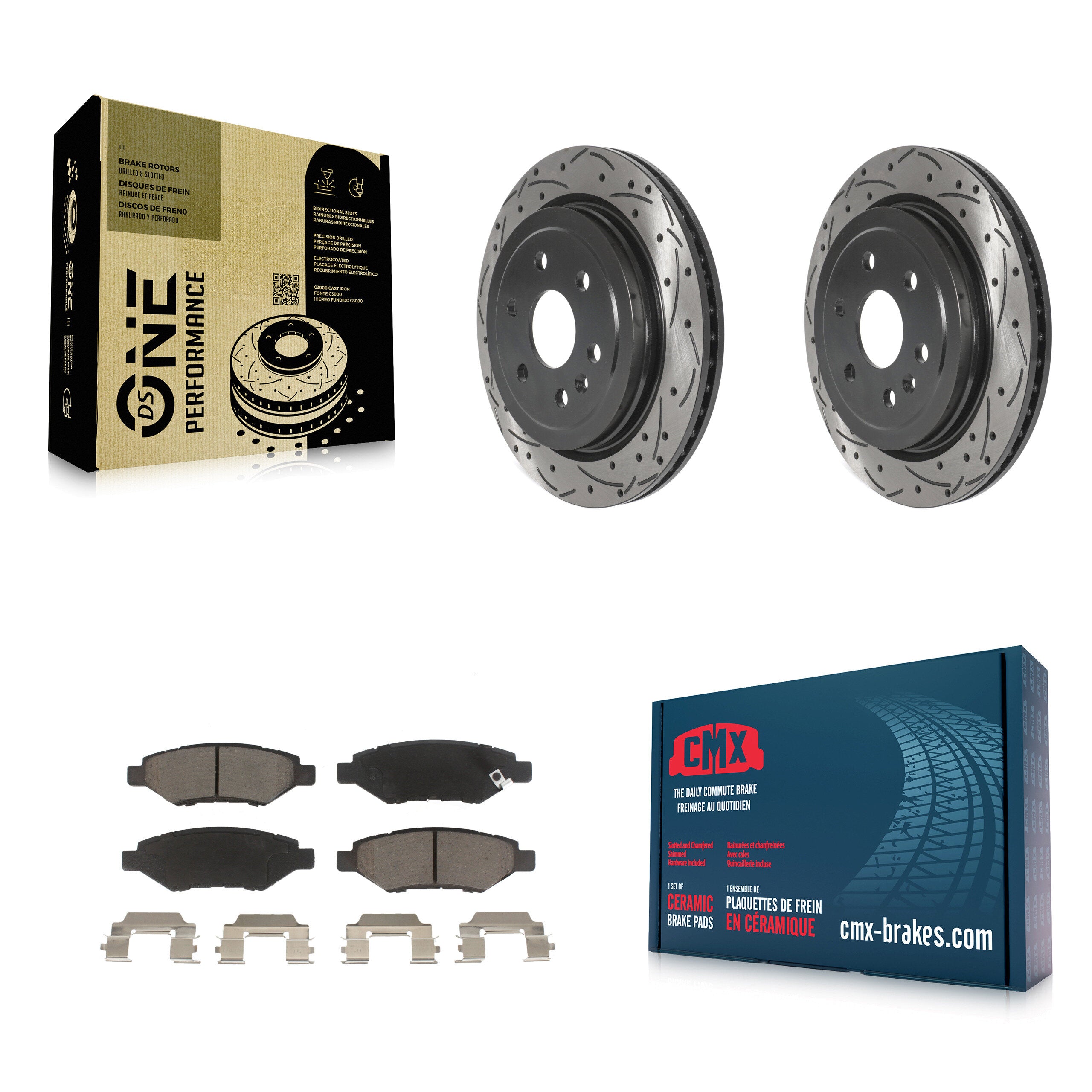 Transit Auto KDC-100852 Disc Brake Kit for 2010-2016 Saab 9-4X, Cadillac SRX - Rear product image