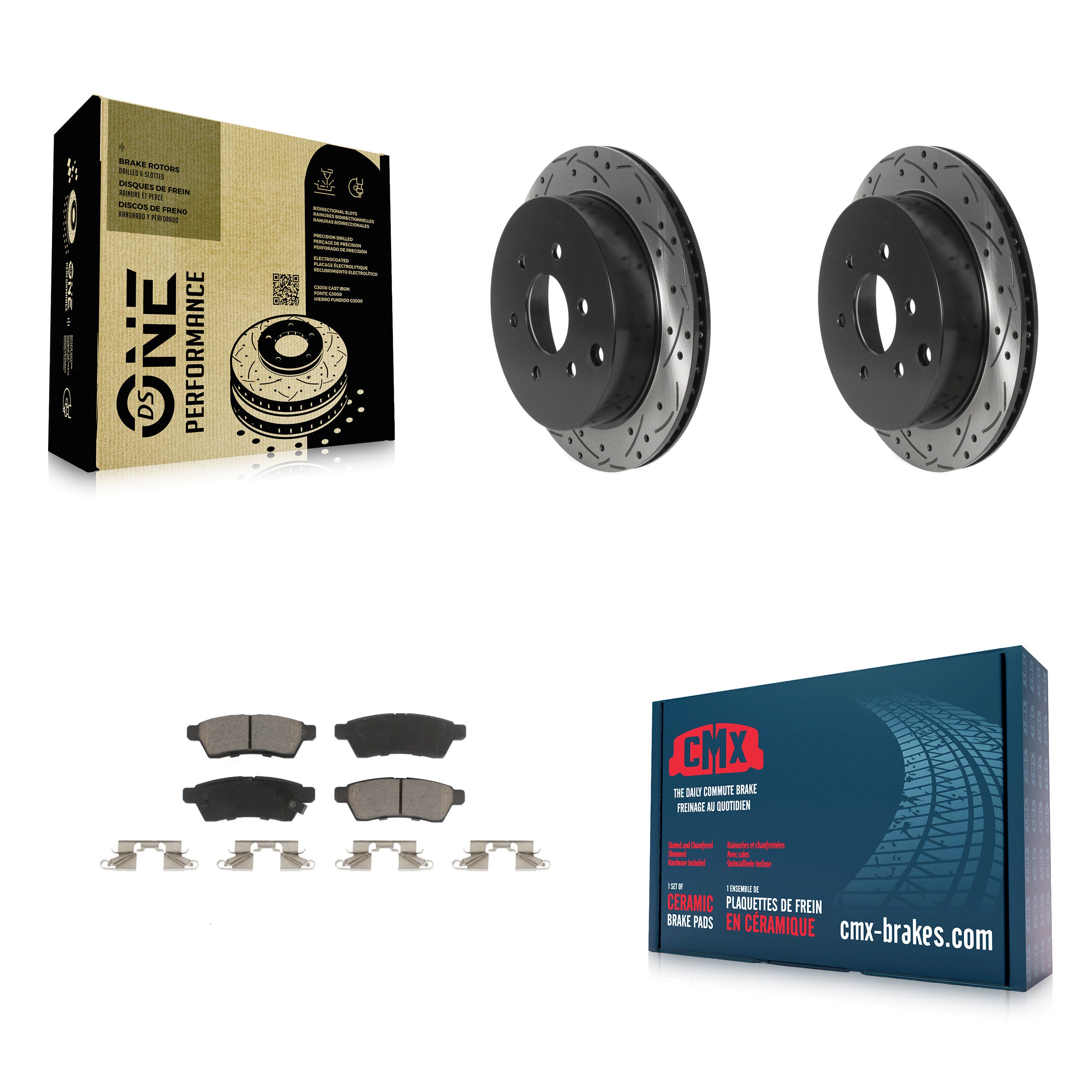 Transit Auto KDC-100855 Disc Brake Kit for 2005-2023 Suzuki Equator, Nissan Xterra, Nissan Frontier - Rear product image