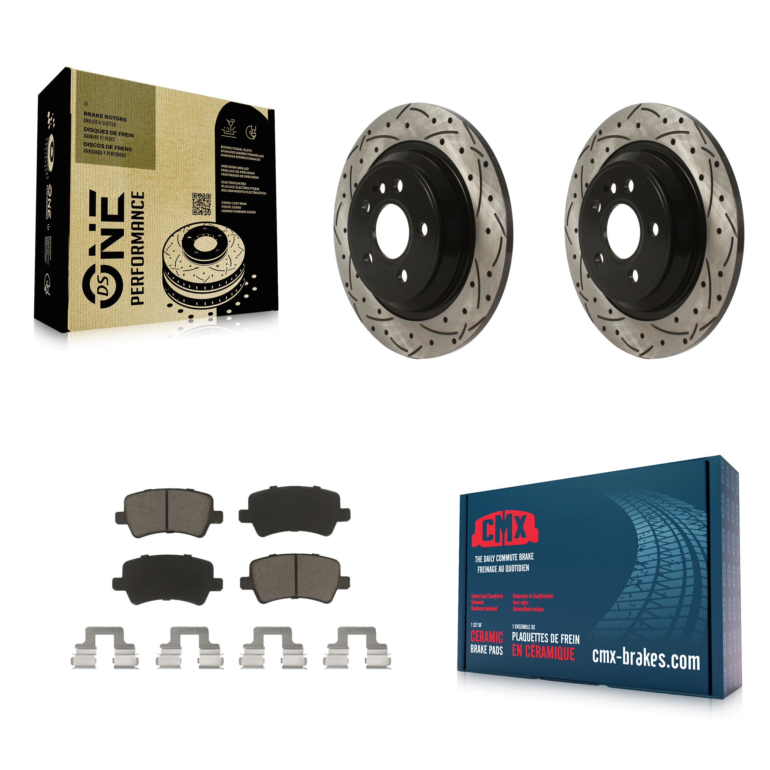 Transit Auto KDC-100865 Disc Brake Kit for 2007-2018 Volvo S60, Volvo V60, Volvo S60 Cross Country & more - Rear product image