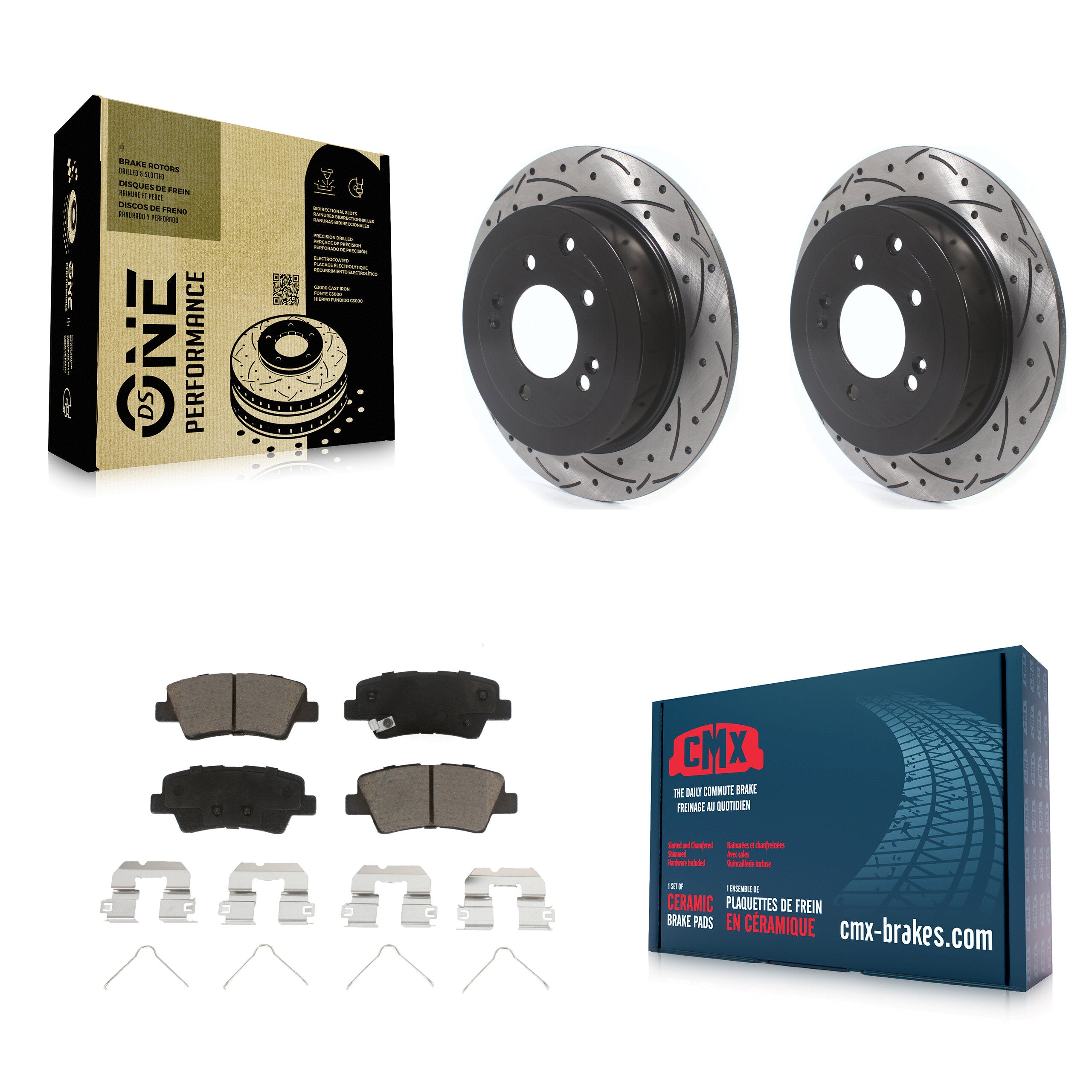 Transit Auto KDC-100871 Disc Brake Kit for 2016-2022 Hyundai Tucson, Kia Sportage - Rear product image