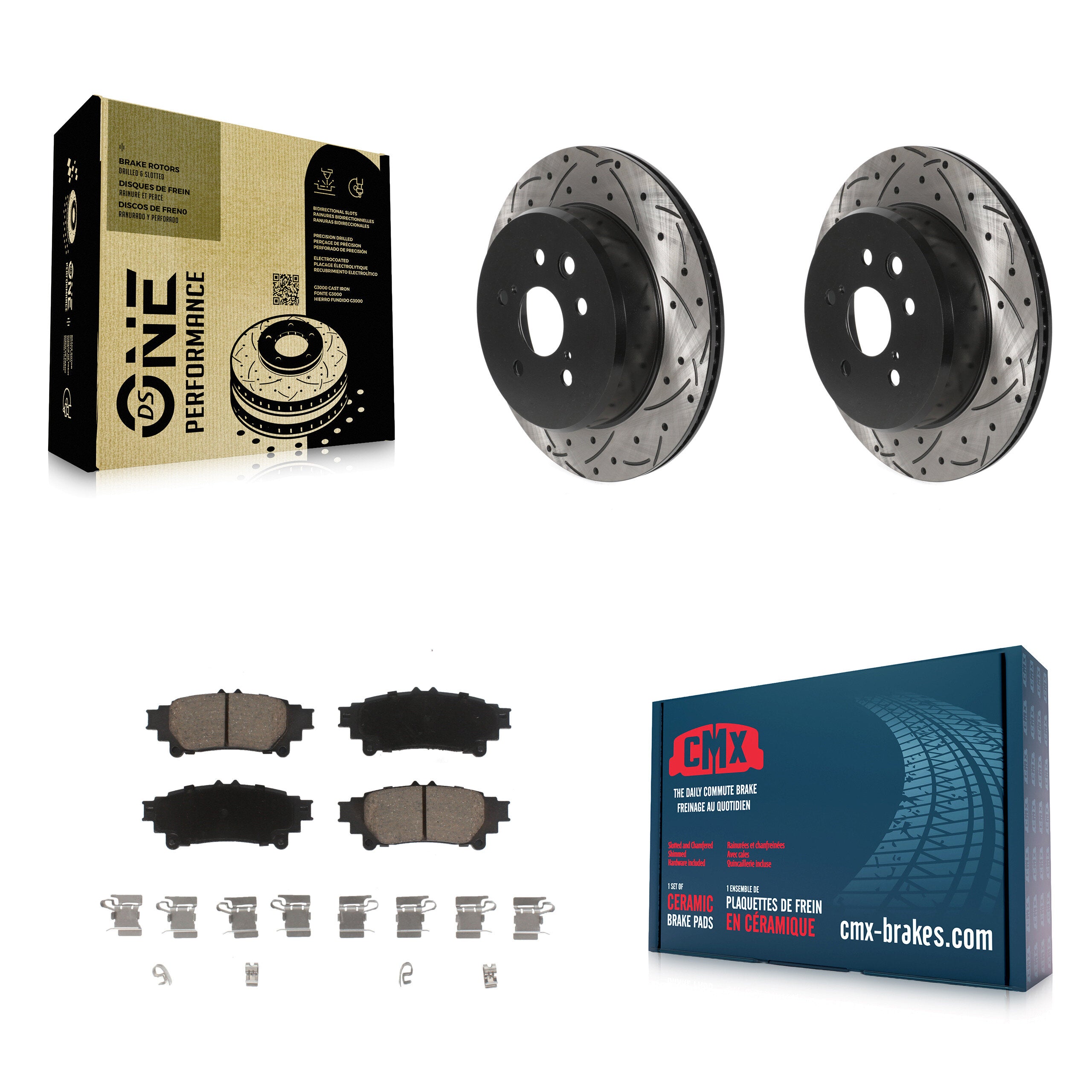 Transit Auto KDC-100873 Disc Brake Kit for 2013-2020 Lexus GS300, Lexus GS200t, Lexus IS200t & more - Rear product image
