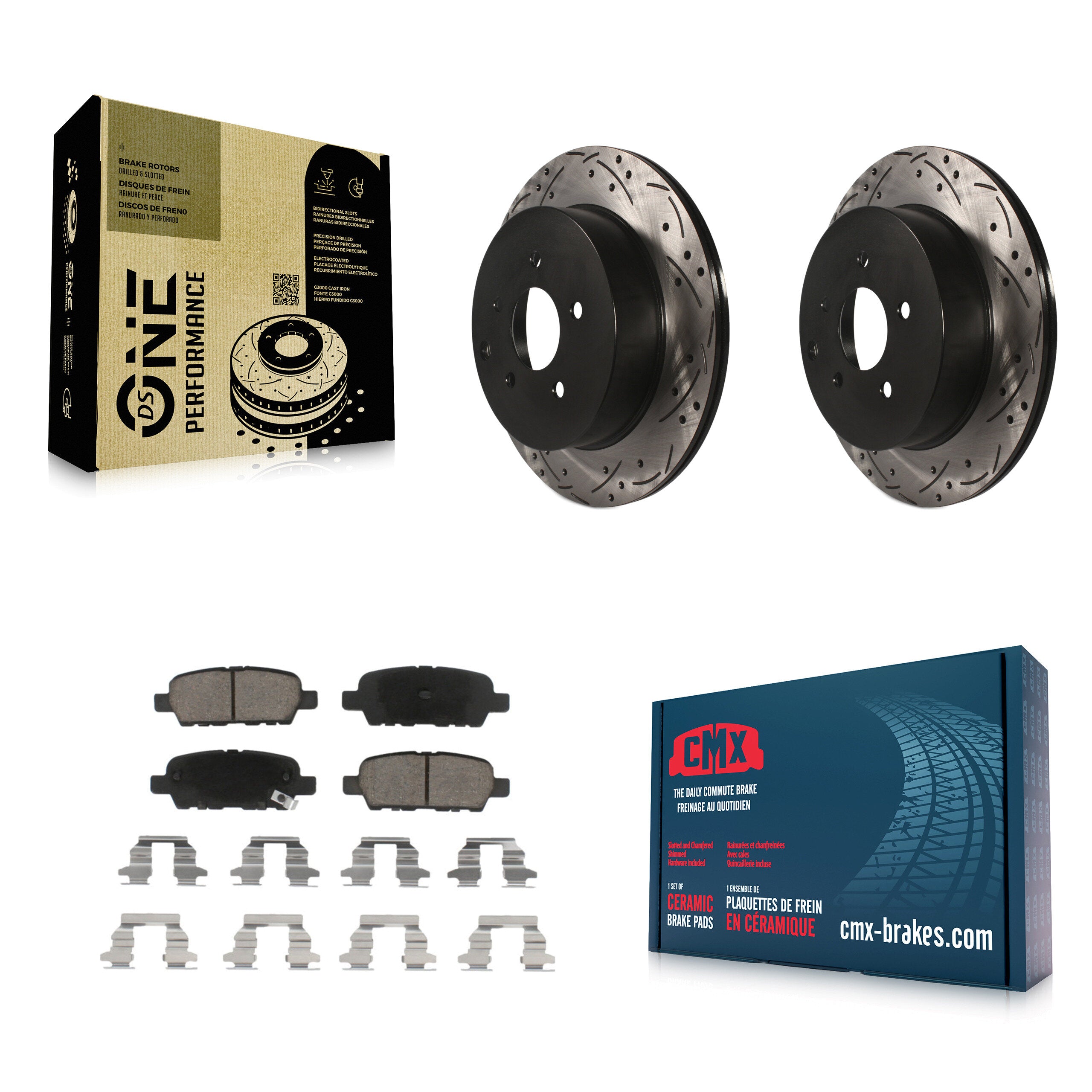Transit Auto KDC-100878 Disc Brake Kit for 2003-2024 INFINITI Q60, INFINITI Q70L, INFINITI Q50 & more - Rear product image